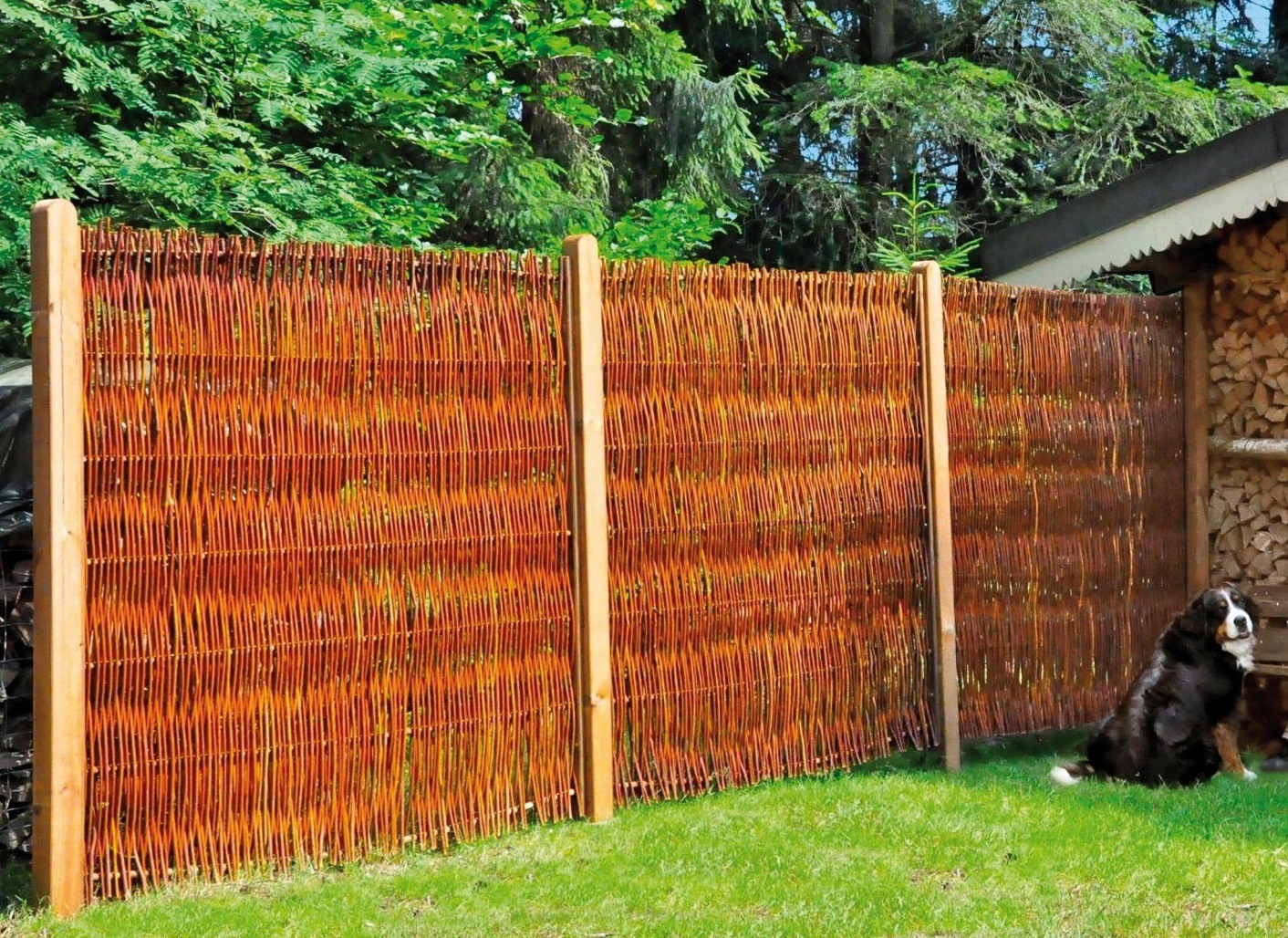 Tetzner & Jentzsch Weidenzaun »Fontana 5« 7 Elemente, LxH: 1332x180 cm günstig online kaufen