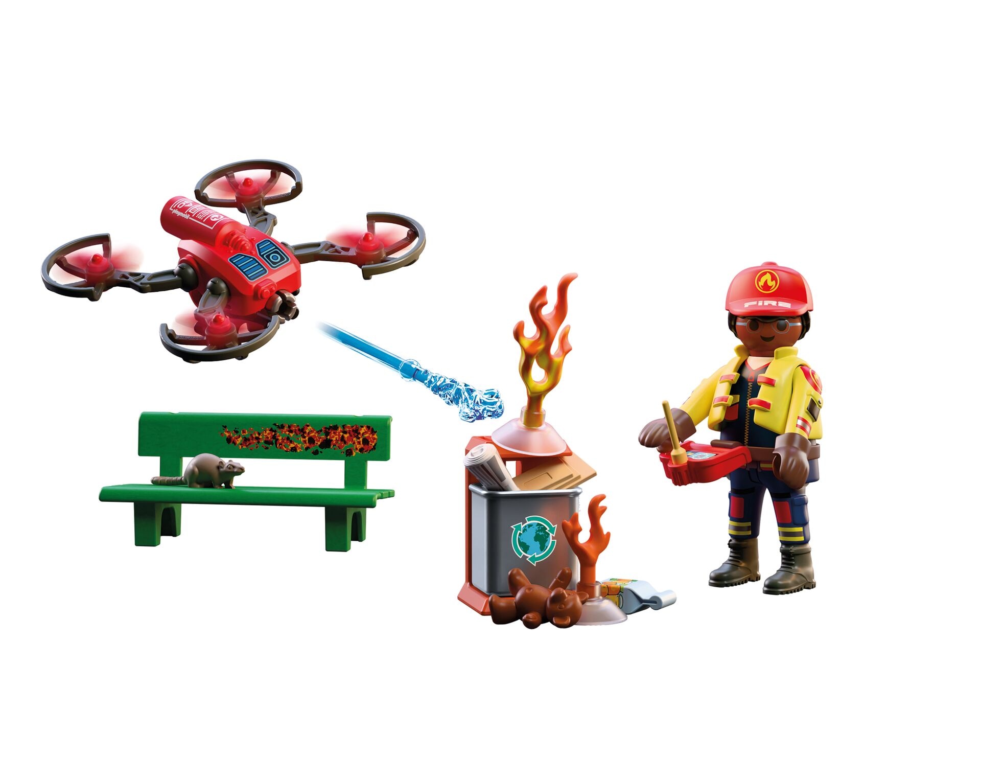 Playmobil® Konstruktions-Spielset »Feuerwehr-Löschdrohne (72197), City Action« Made in Europe