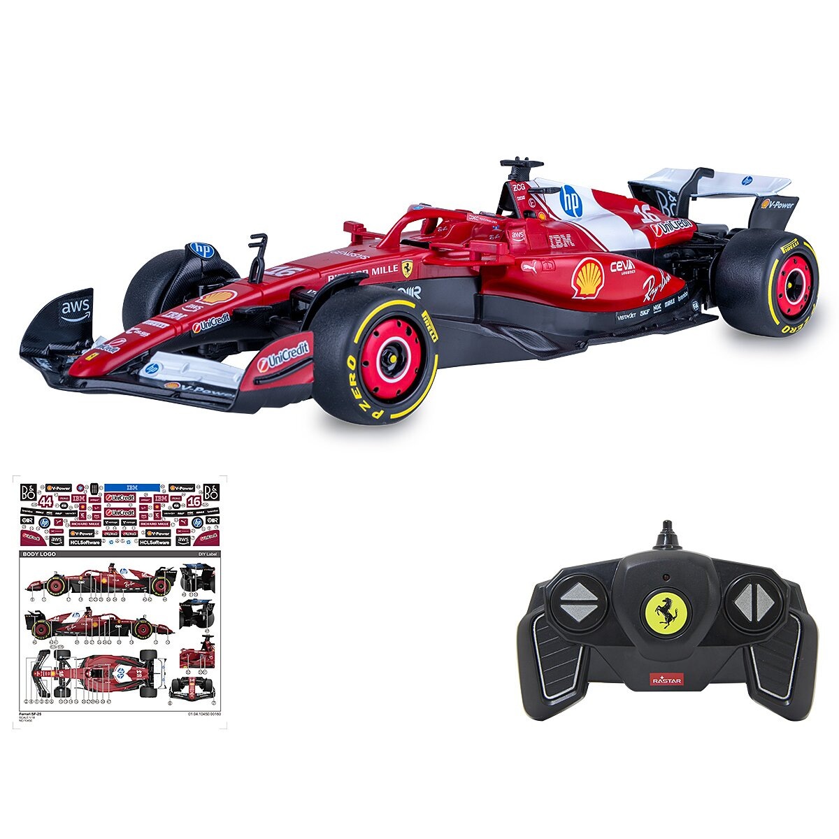 Jamara RC-Auto »Ferrari SF-25 1:18 rot 2,4GHz«