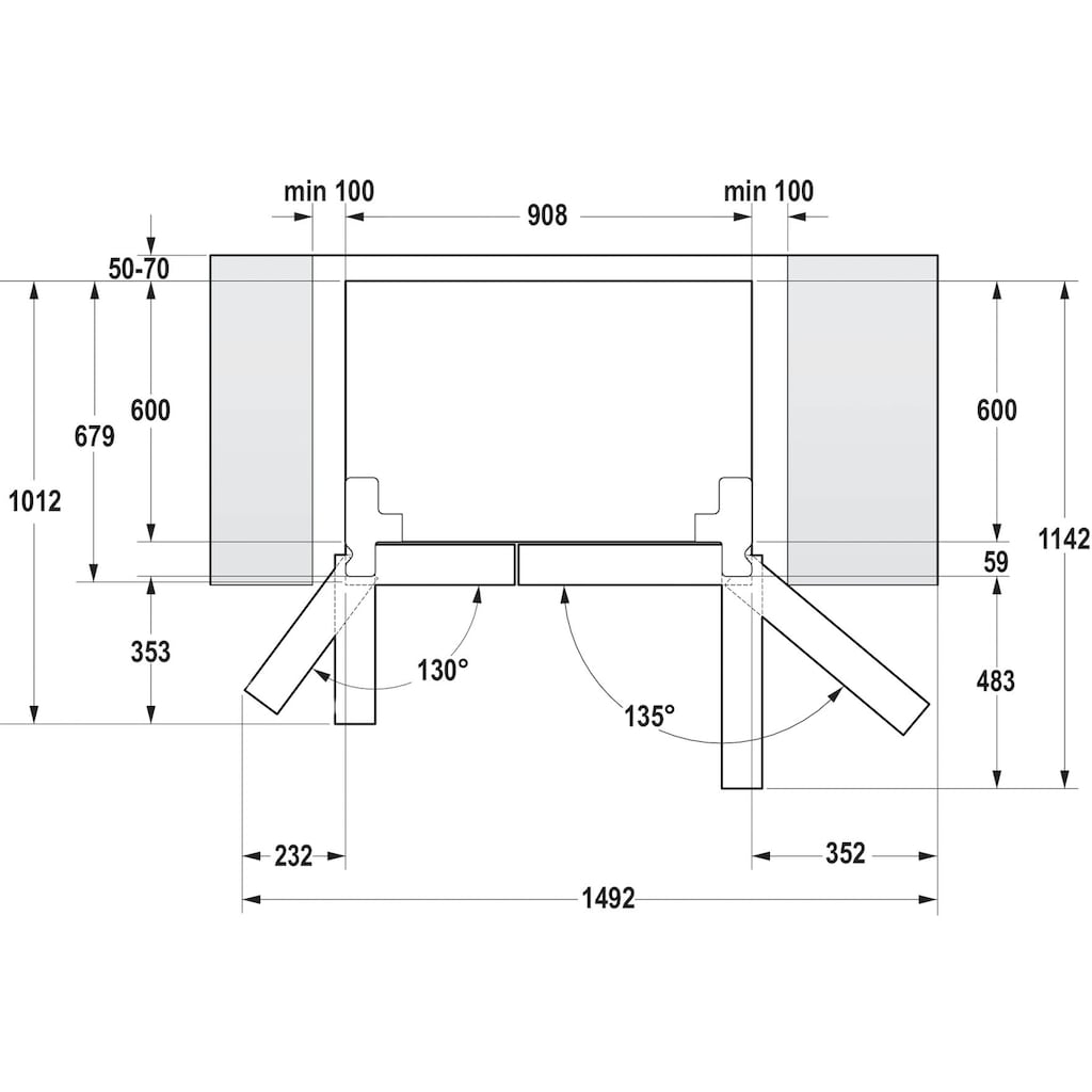 GORENJE Side-by-Side, NRS9EVX, 179 cm hoch, 91 cm breit