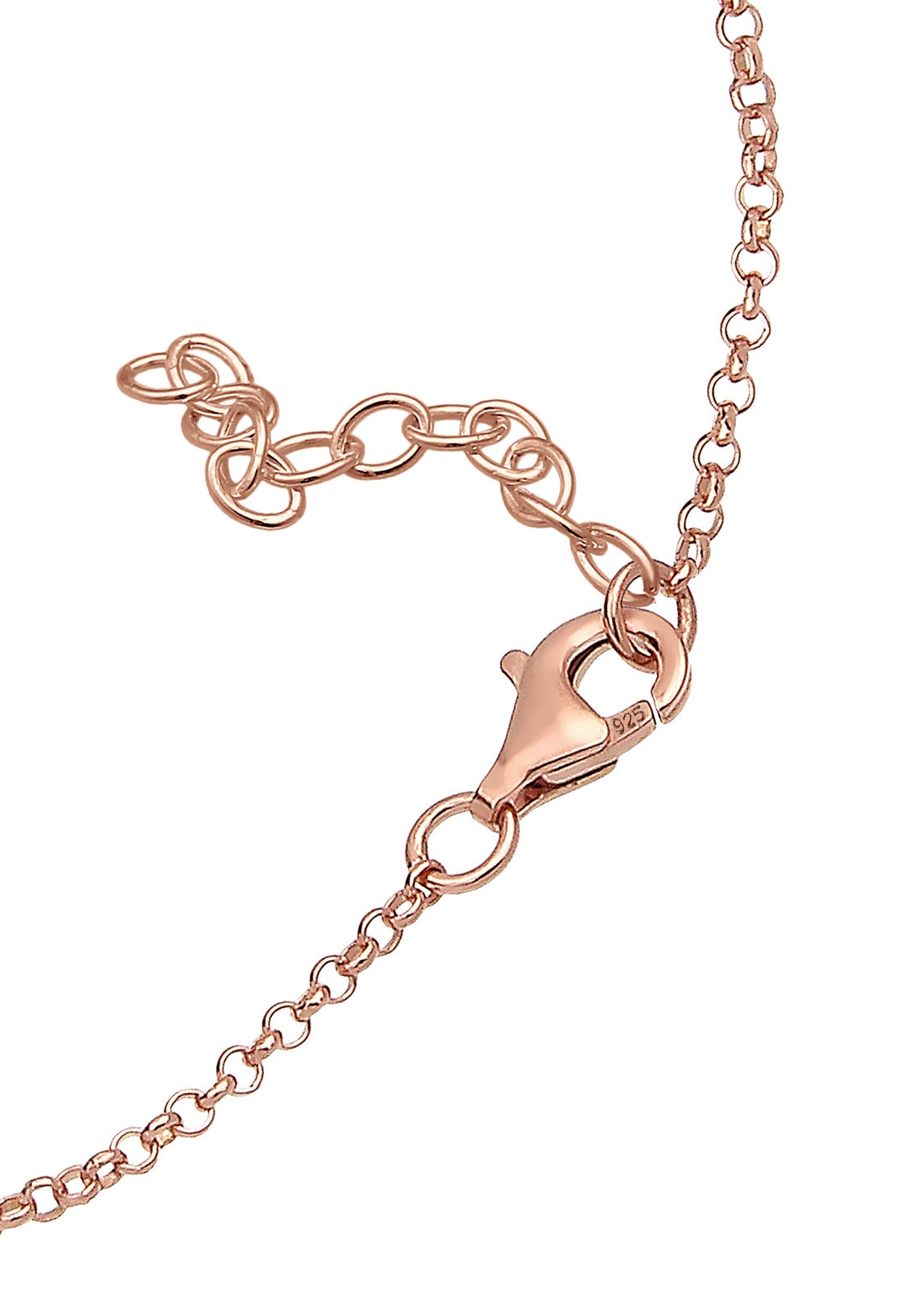 Elli Armband »ROSÉGOLD 925 Silber mit "Love" Schriftzug«