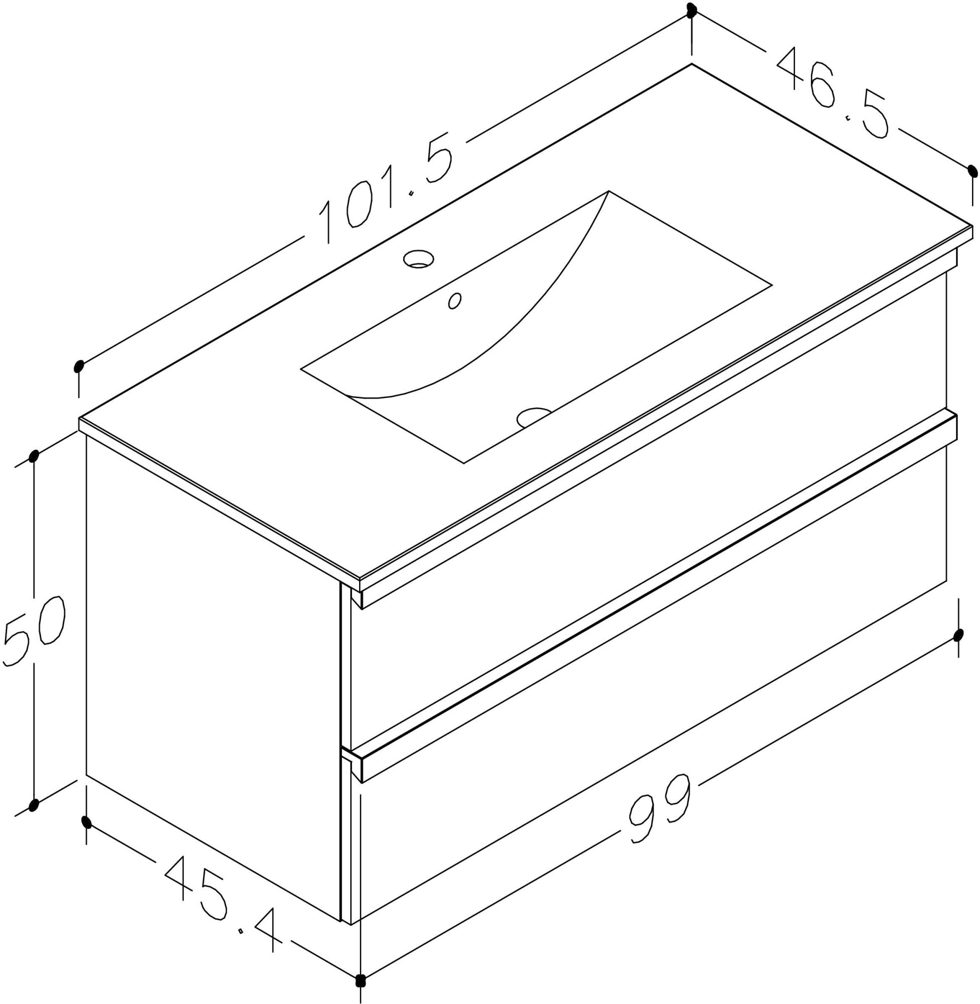 welltime Waschtisch »Pure Badmöbel Set Waschbecken mit Unterschrank«, in verschiedenen Breiten, 2 Schubladen, mit Soft-Close-Funktion, FSC®