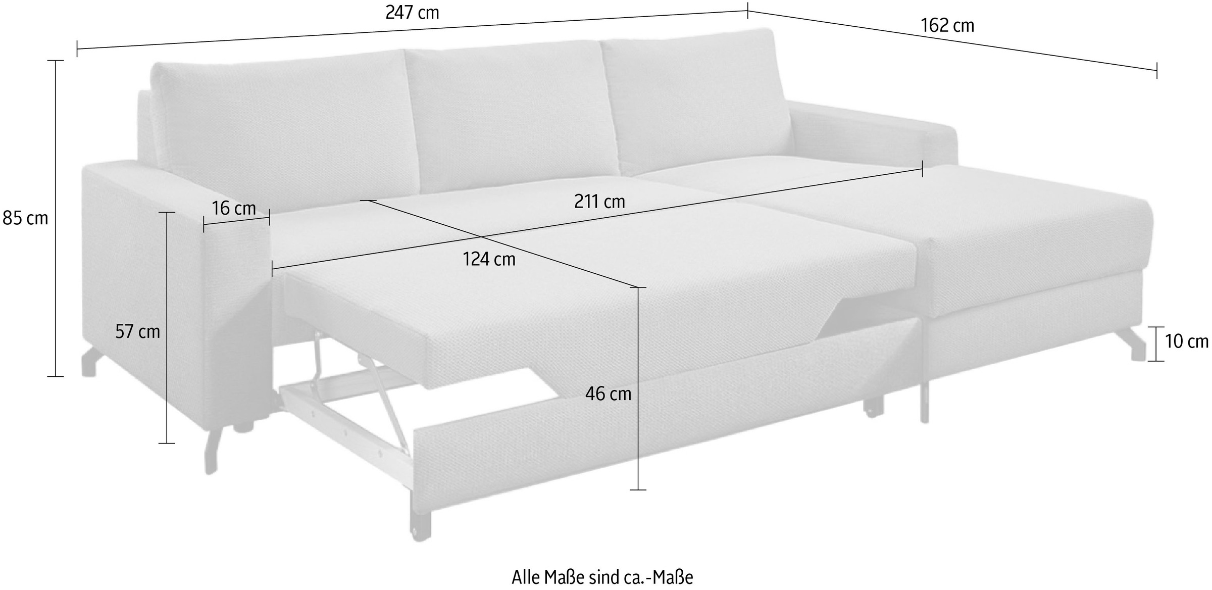 exxpo - sofa fashion Ecksofa, wahlweise mit Bettfunktion, Bettkasten