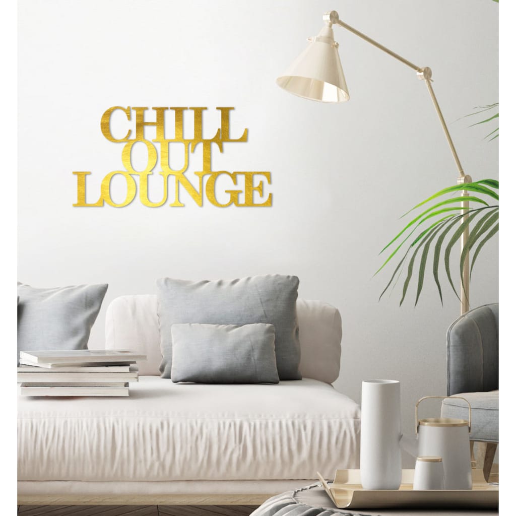 Home affaire Wandbild »Schriftzug "Chill out Lounge"«, Schriftzug