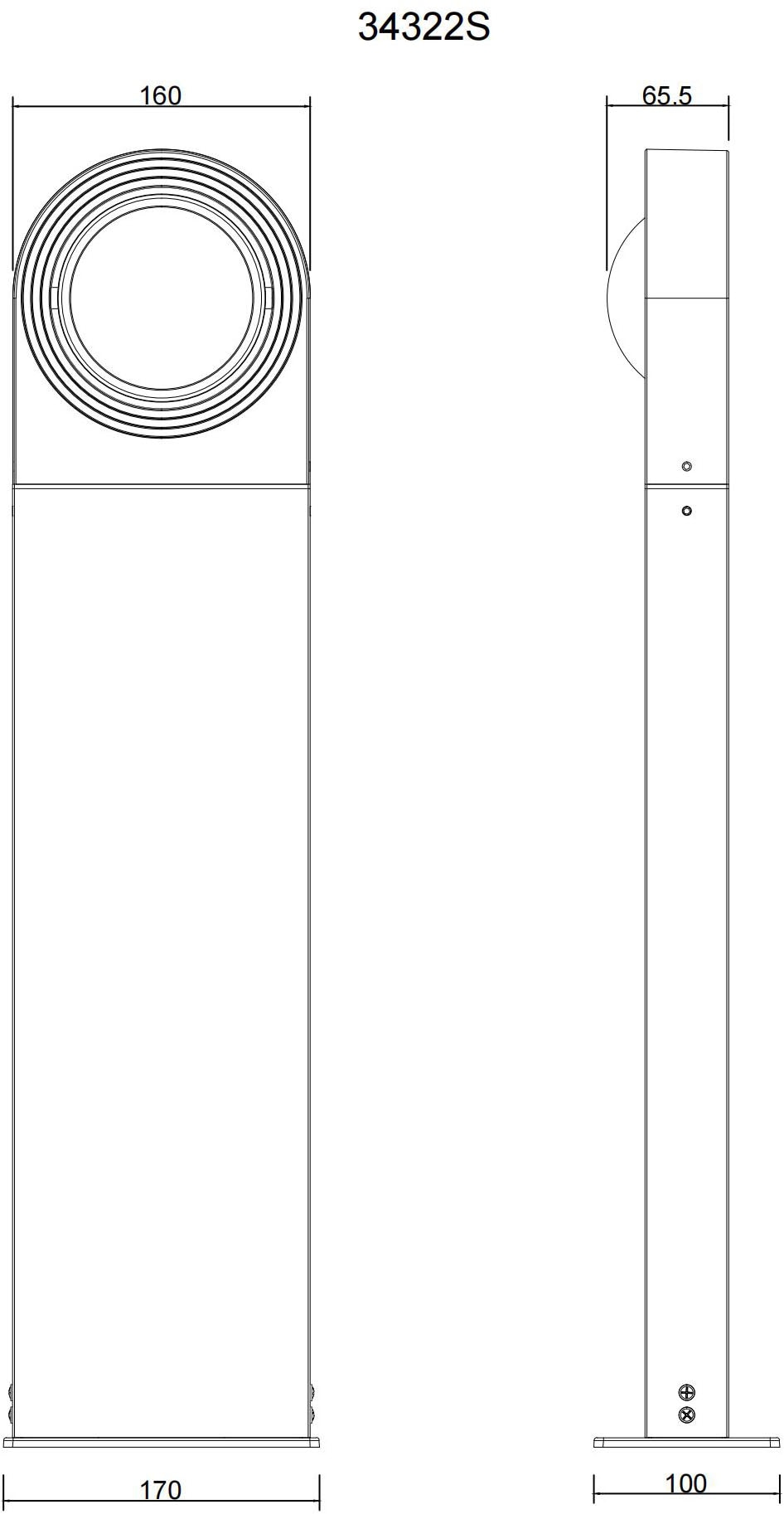 GLOBO LIGHTING Außen-Stehlampe »OKO« LED-Modul 1 Stk. Warmweiß