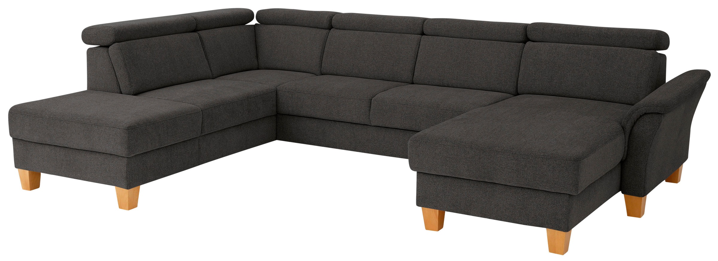 Home affaire Wohnlandschaft »Conville U-Form«, Kopfteilverstellung wahlweise mit Bettfunktion und Bettkasten