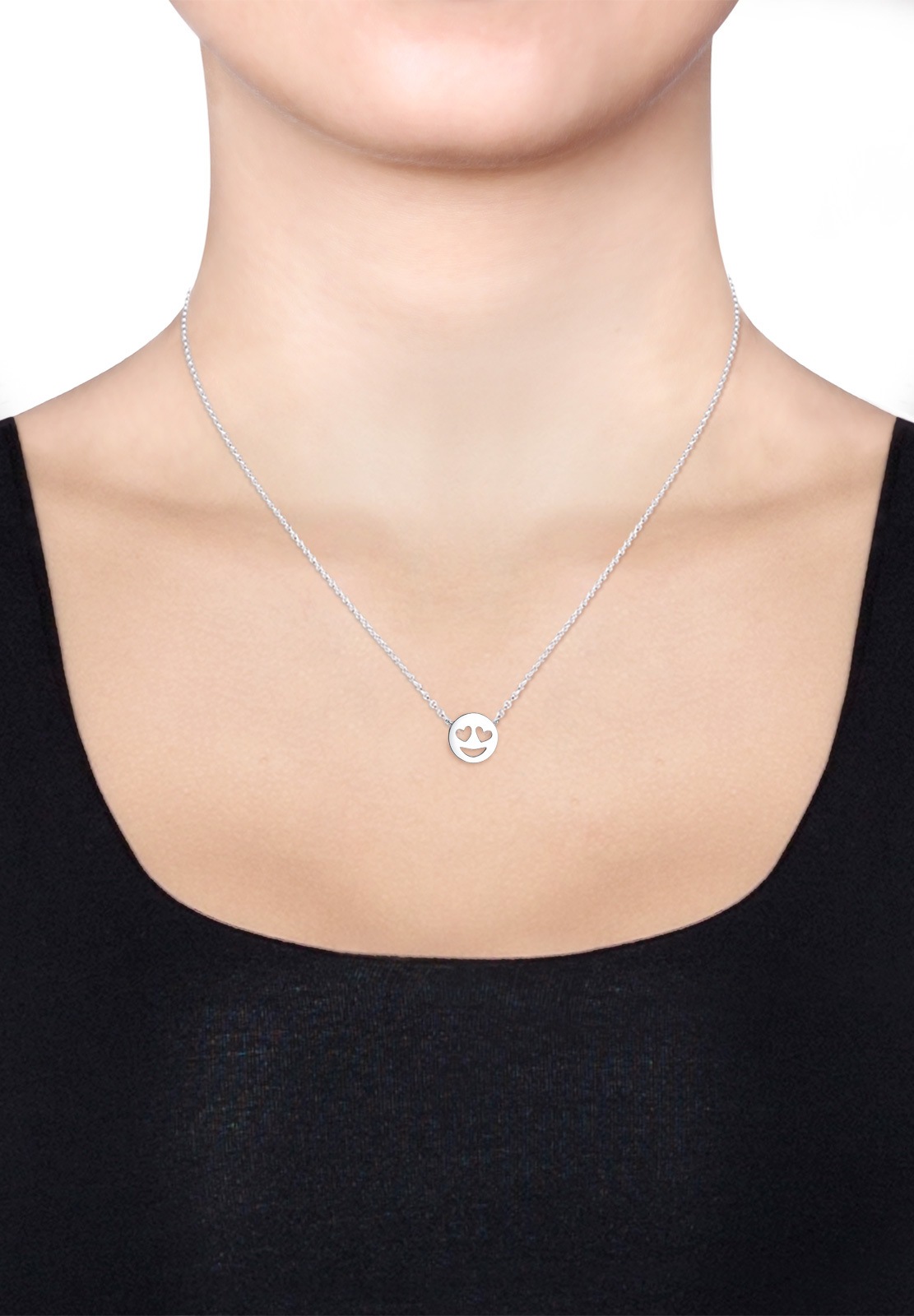 Elli Kette mit Anhänger »mit Happy Smile Face 925 Silber«