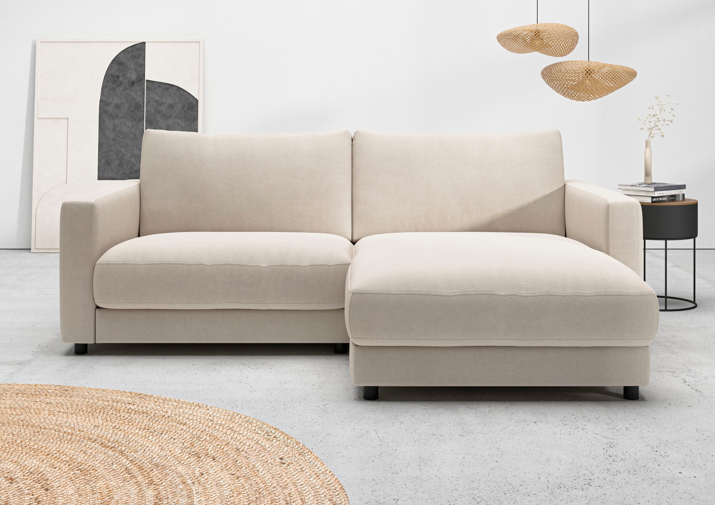 Home affaire Ecksofa »Ecksofa Jiro, L-Form, große Sitztiefe, Breite 226 cm« günstig online kaufen
