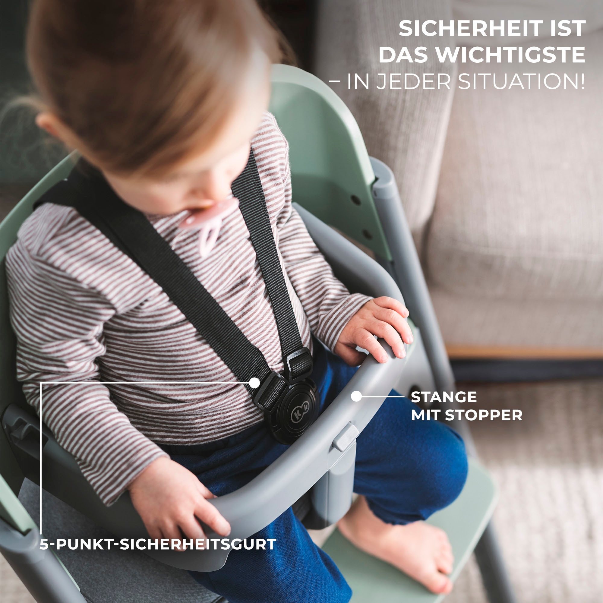Kinderkraft Kombihochstuhl »LIVY mit CALMEE Wippe« (Set) 2 Stk.mit Wippe
