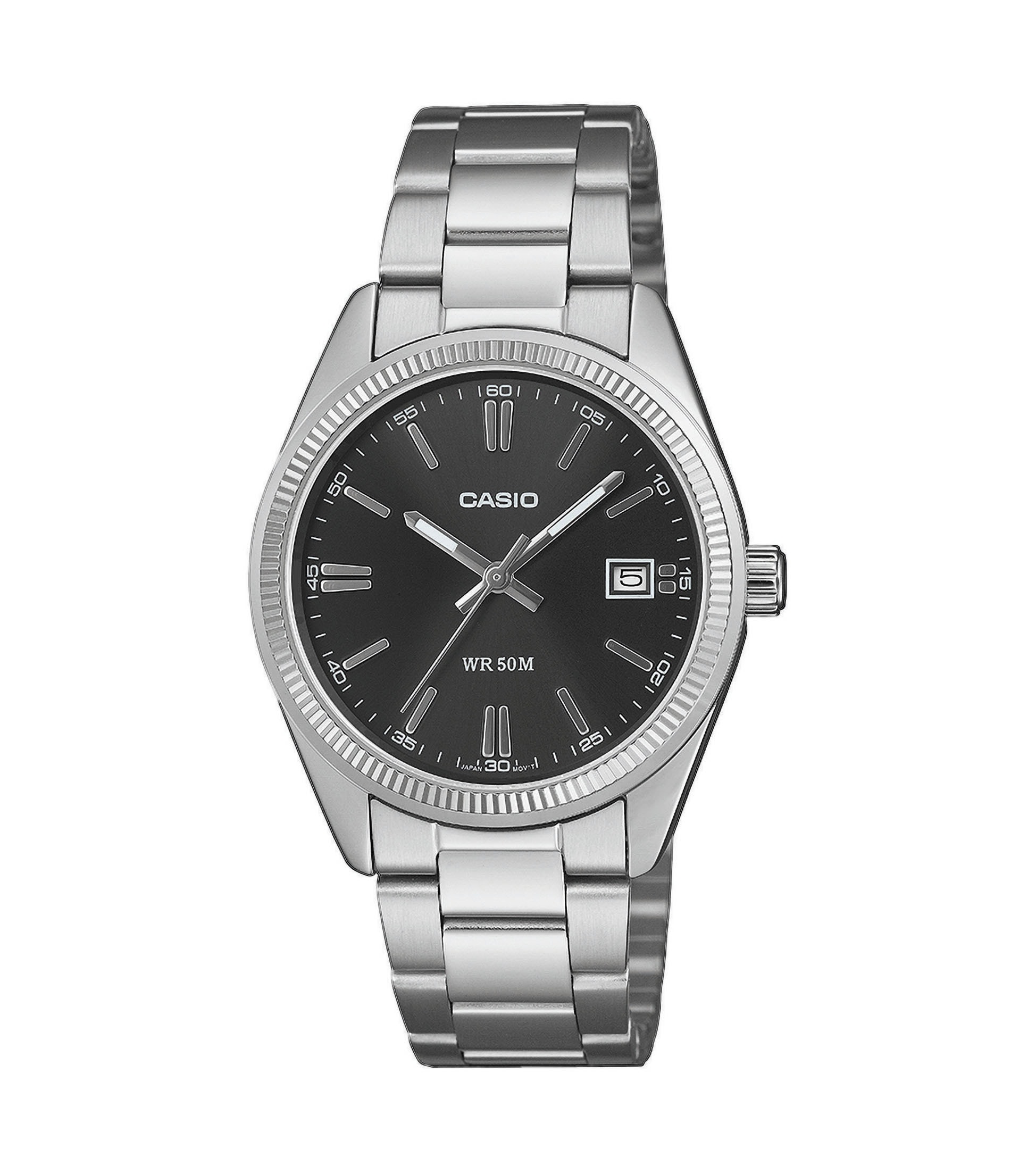 CASIO TIMELESS COLLECTION Quarzuhr Armbanduhr, Damenuhr, Herrenuhr, Edelstahlarmband, analog, Tag