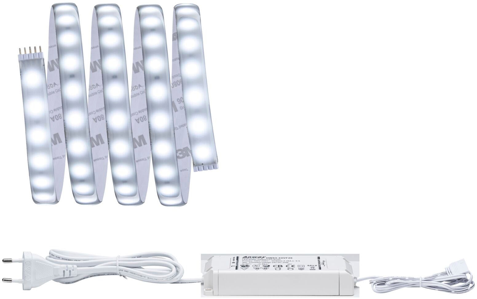 Paulmann LED-Streifen »MaxLED 500 Basisset 1,5m Tageslichtweiß IP44 8,5W 825lm beschichtet«, 1 St.-flammig