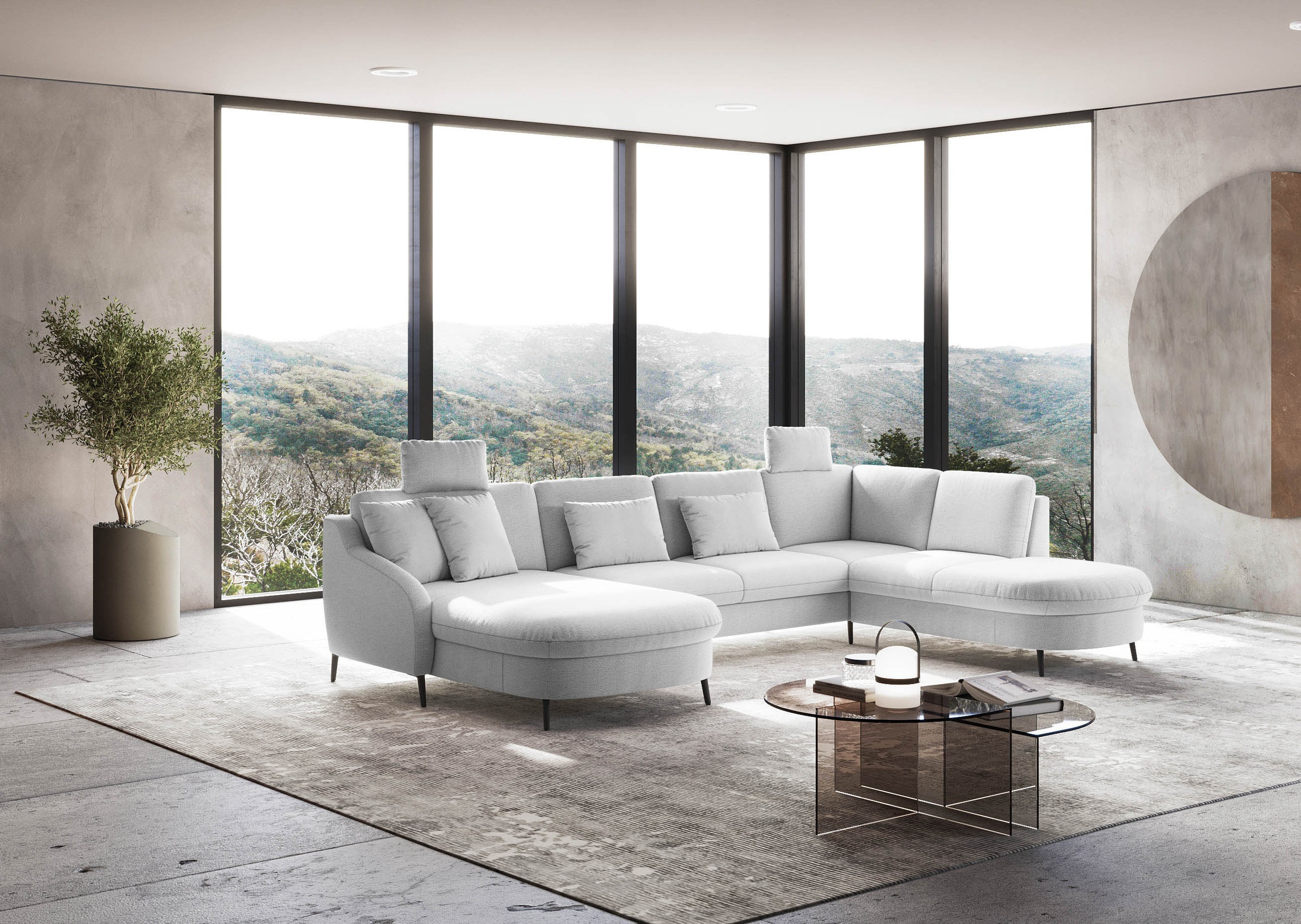 sit&more Wohnlandschaft »Soul U-Form«, wahlweise mit Bettfunktion und Bettkasten oder Schubkasten