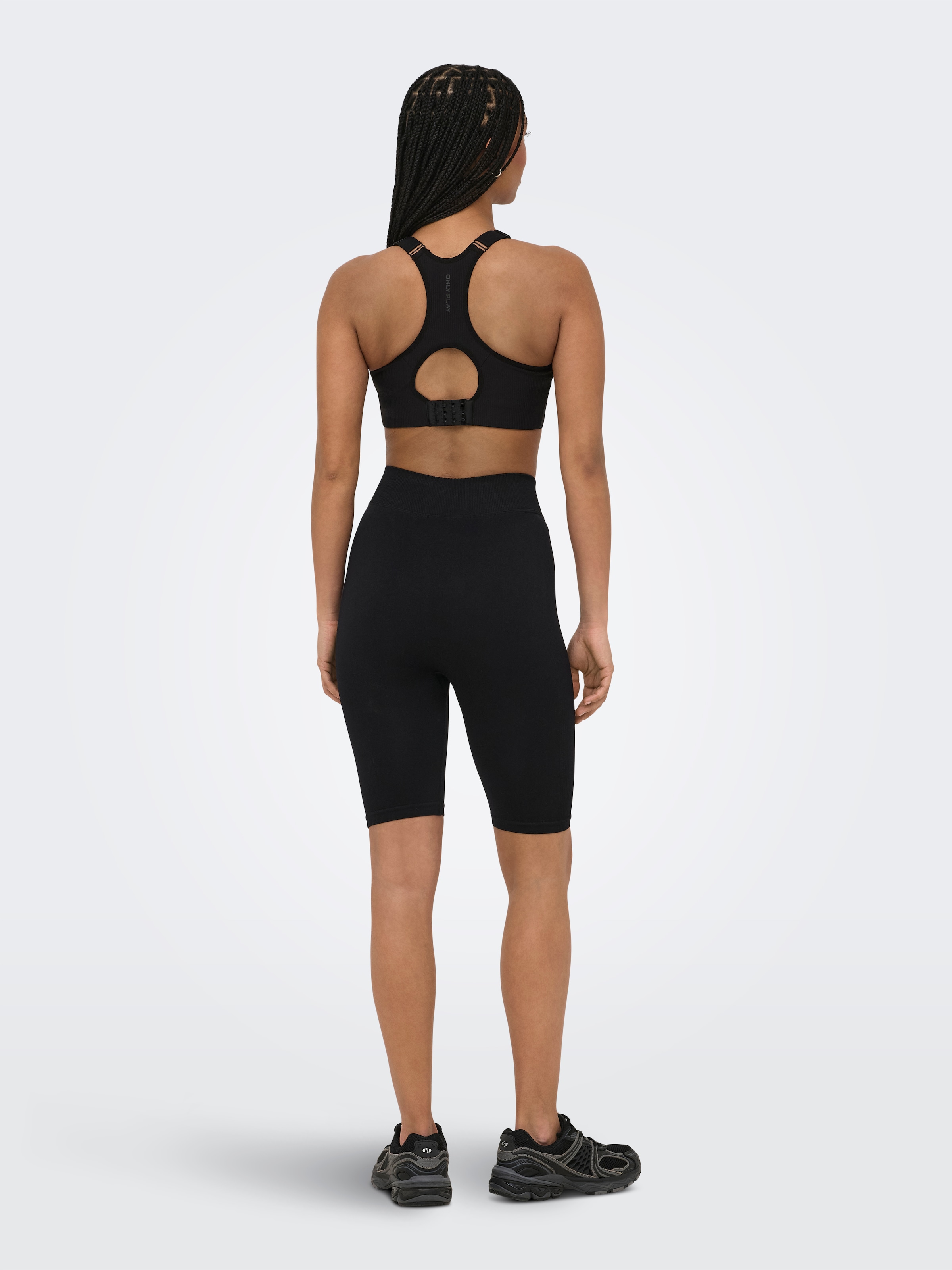 ONLY Play Sport-BH »ONPJANA-3 ZIP SPORTS BRA NOOS« mit Markenlabel, aus Nylon und Elasthan, in Jersey-Qualität, elastisch