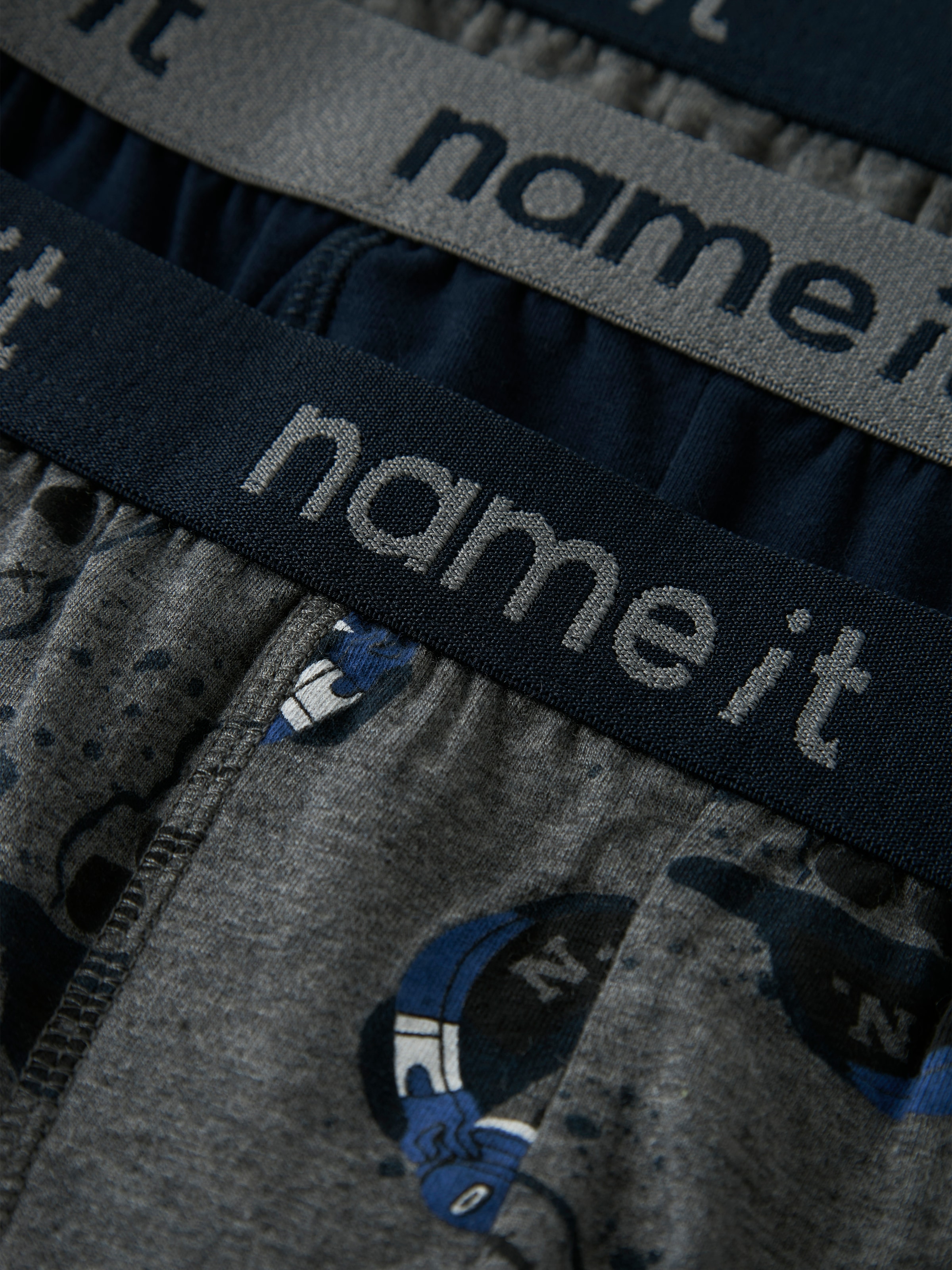 Name It Trunk »NKMBOXER 3P DARK GREY MEL SKULL NOOS« 3 Stk.