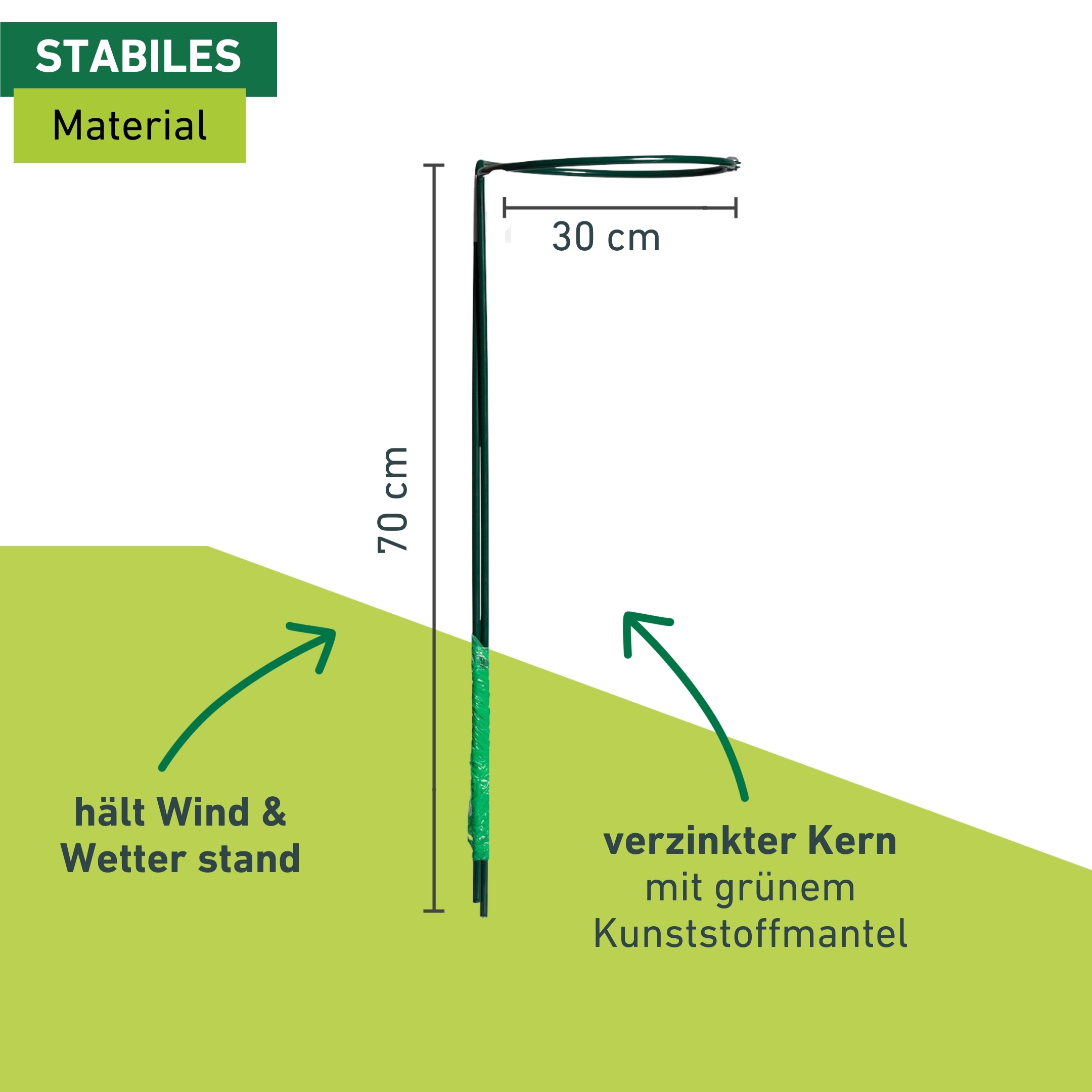 Windhager Rankhilfe »Staudenstützen 2-teilig für Pflanzen« langlebiger Staudenhalter erhältlich in unterschiedlichen Größen, grün