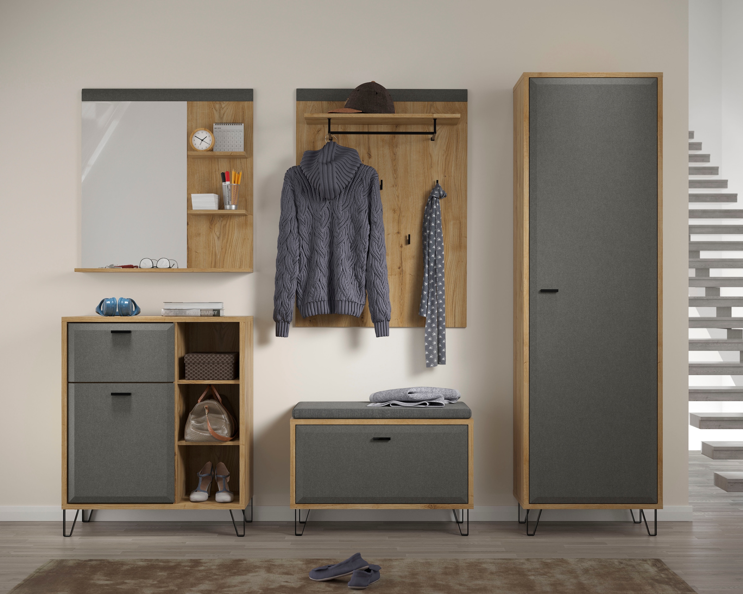 Places of Style Kommode »Belva«, (1 St.), Schuhschrank mit Soft-Close und Vollauszug-Funktion - B/T/H 79/42/95