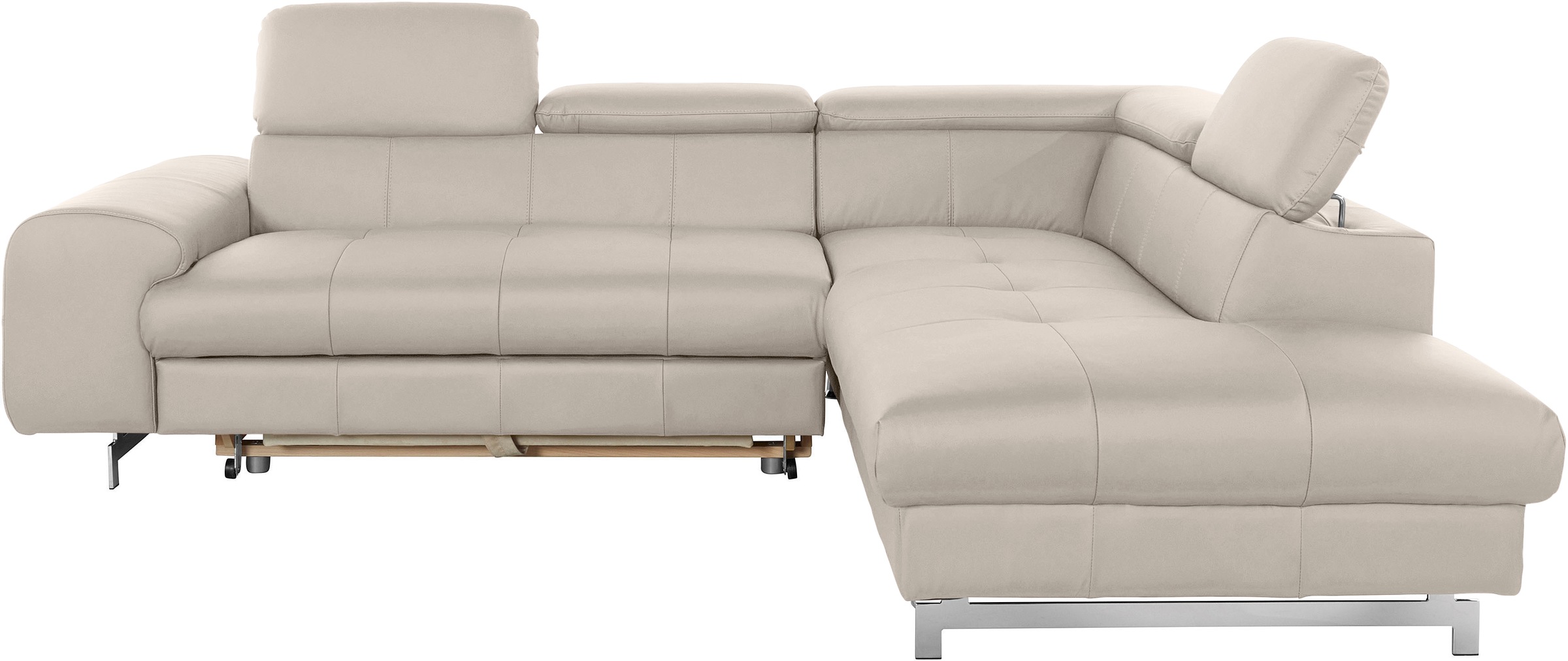 COTTA Ecksofa "Chef L-Form" mit Kopfteilverstellung, edle Metallkufen, wahl günstig online kaufen