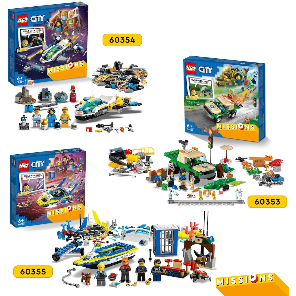 LEGO® Konstruktionsspielsteine »Tierrettungsmissionen (60353), LEGO® City«, (246 St.), Made in Europe