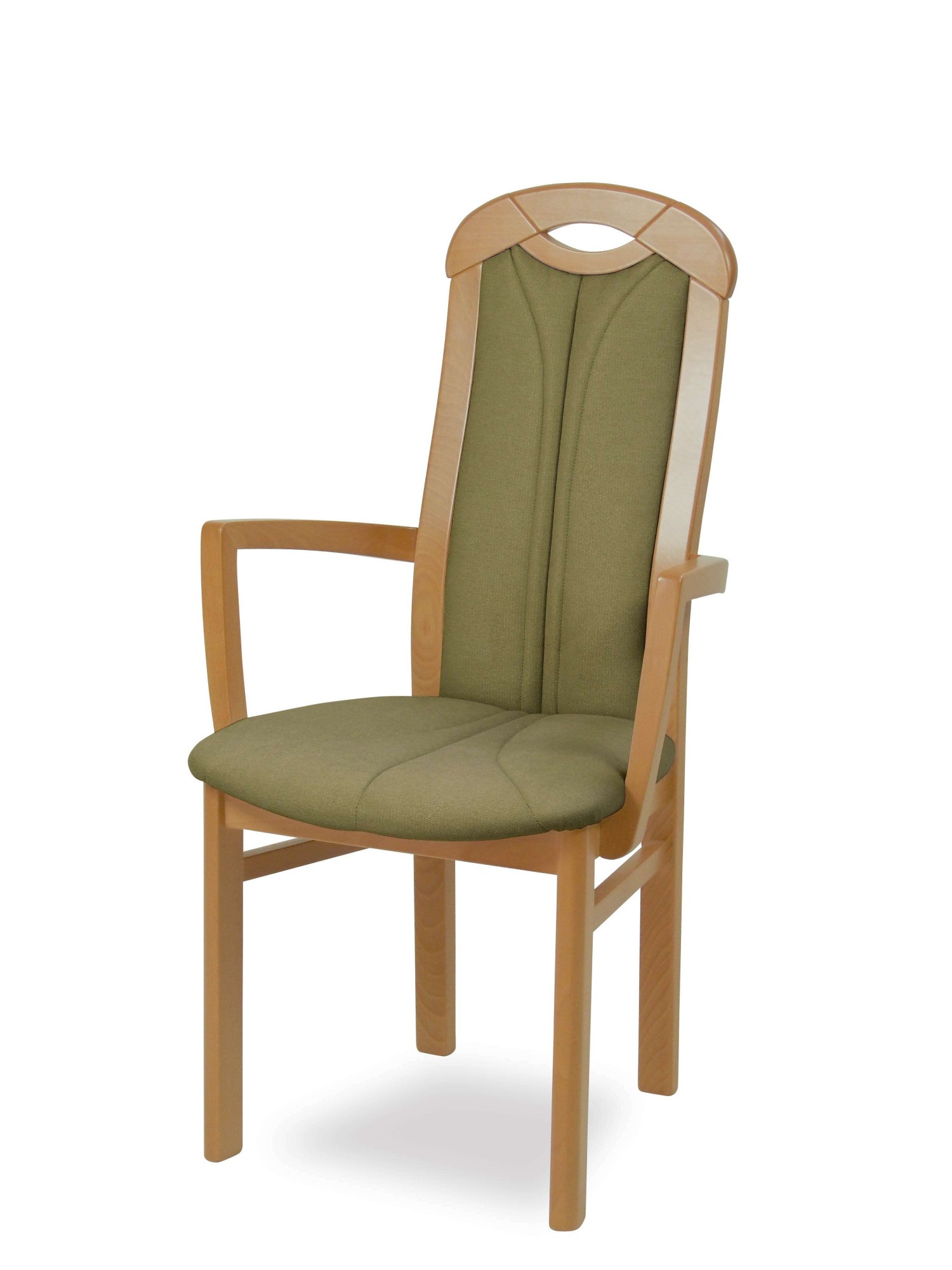 HOME AFFAIRE Armlehnstuhl »ALEX, Stuhl, Armlehnstuhl« () 1 Stk.Stuhl, Armlehnstuhl, Ausführung mit und ohne wasserabweisender Stoff Buche/Moss +...