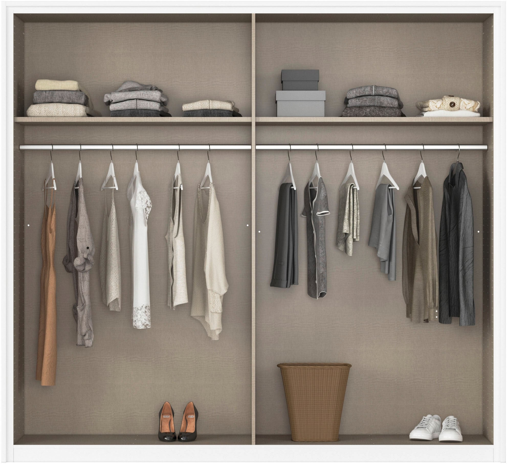 rauch Schlafzimmer-Set »Komplettschlafzimmer Schlafzimmer Schlafzimmermöbel SAJO« Set, Set: Kleiderschrank mit/ohne Spiegel, Bett in 2 Breiten, 2 Nachttische, 4 Stk. tlg. optional mit Spiegel am Kleiderschrank MADE IN GERMANY