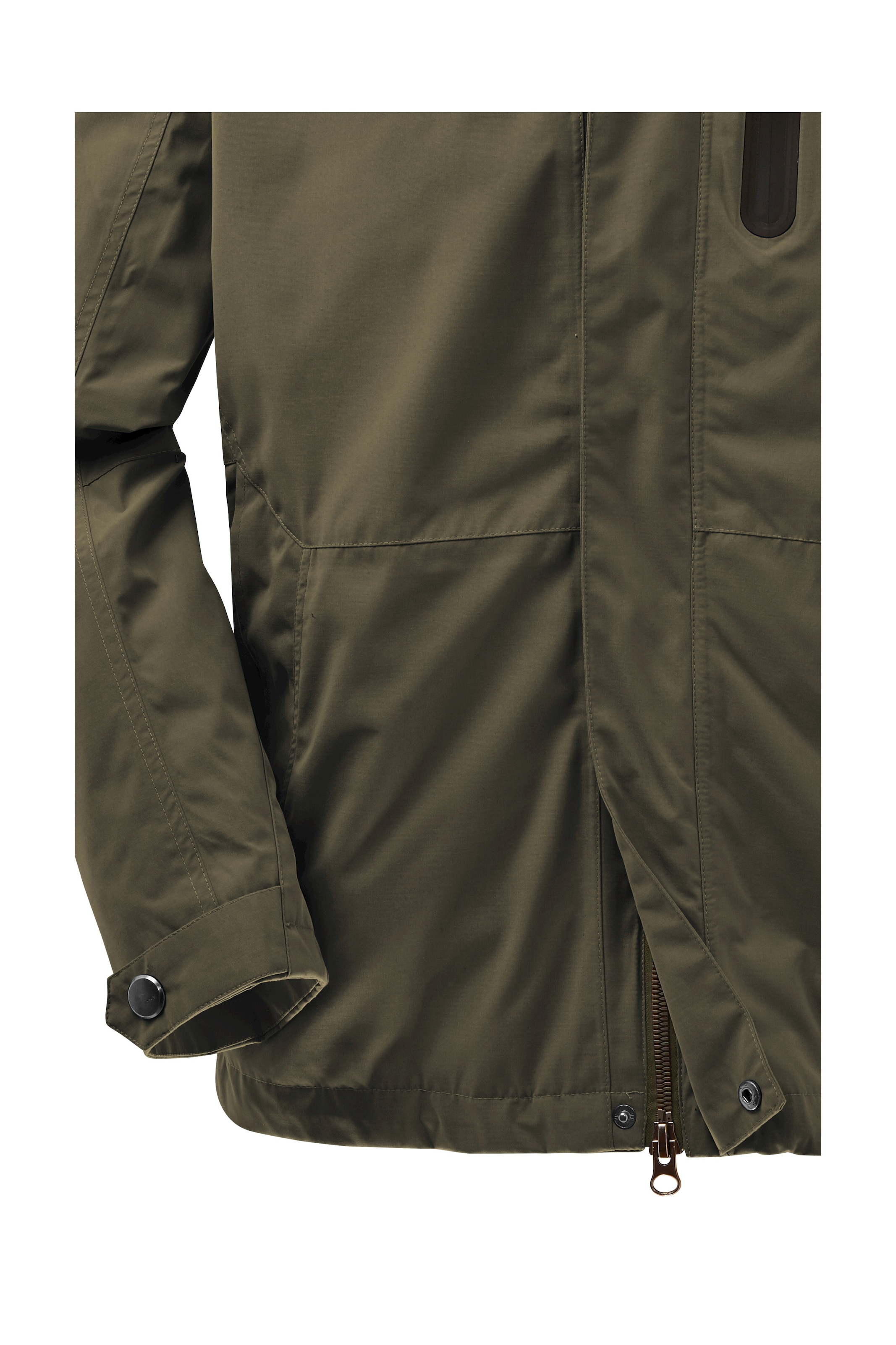 STOY Outdoorjacke »STS 12 MN JCKT«, Stylische, wasserdichte Jacke mit abnehmbarer Kapuze und Kunstfell
