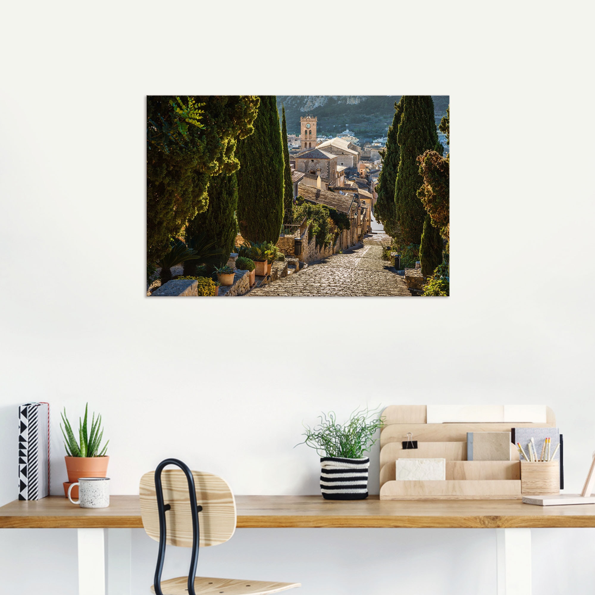 Artland Wandbild »Blick vom Kalvarienberg auf Pollenca«, Mallorca, (1 St.), als Alubild, Outdoorbild, Leinwandbild in verschied. Größen