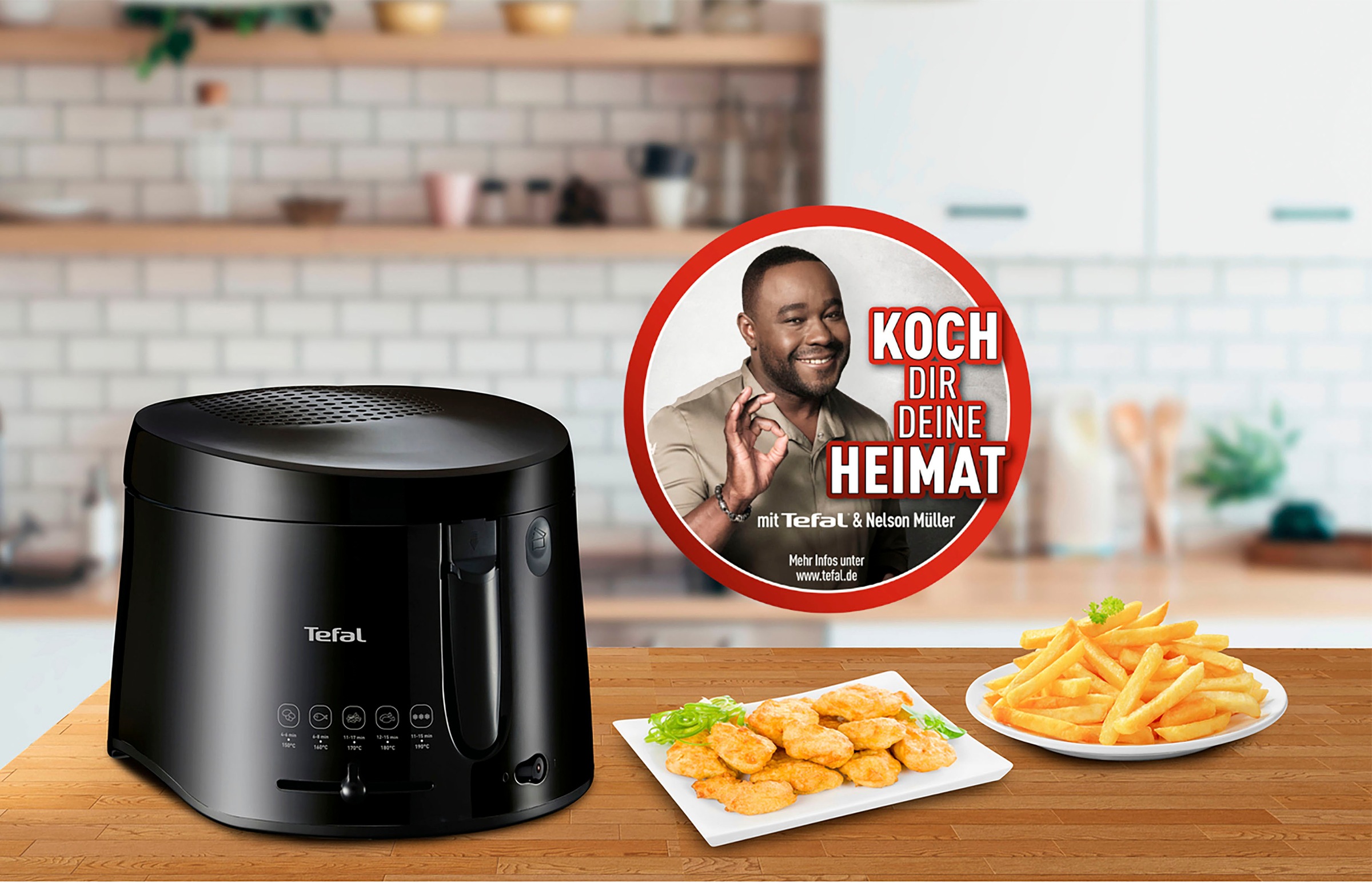 Tefal Fritteuse »Maxi Fry«, 1900 W, Fassungsvermögen 2,1 l, Cool Wall Technologie, Familienkapazität, FF1078