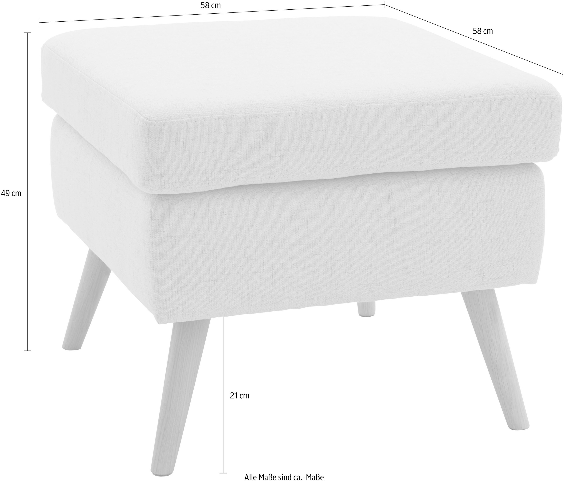 Home affaire Hocker »Salla«, Bezug auch in Luxus-Microfaser in Teddyfelloptik