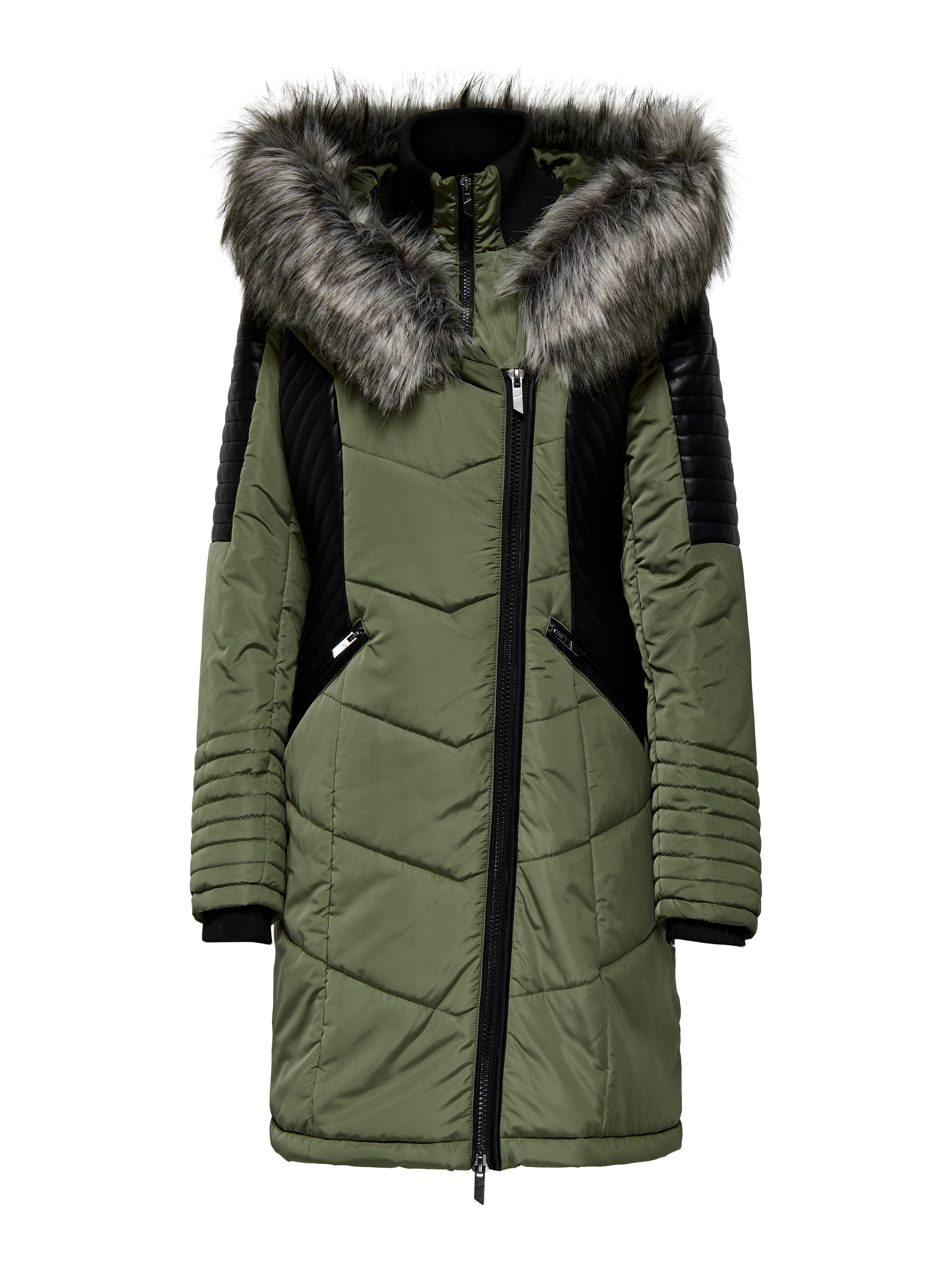 ONLY Steppmantel »ONLNEWLINETTE FUR HOOD COAT OTW«