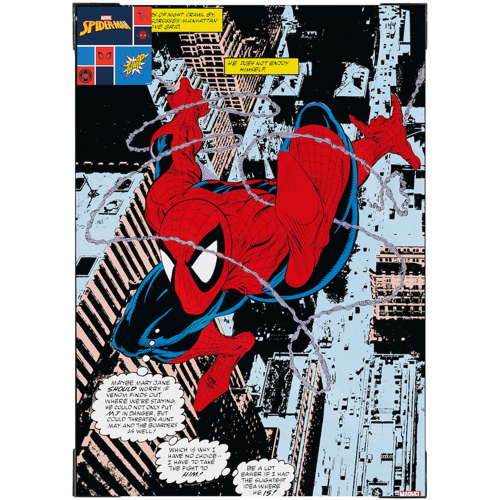 MARVEL Leinwandbild »Spiderman Comic«, (1 St.)