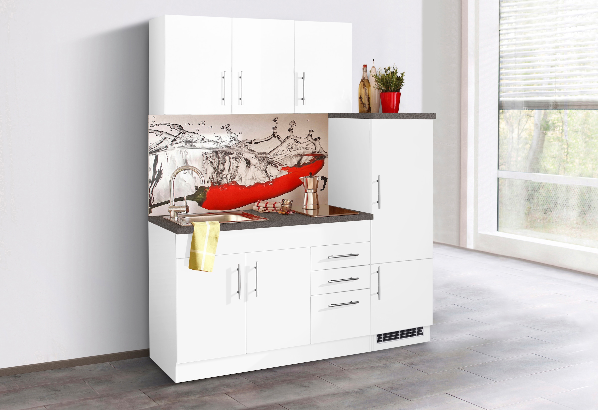 KOCHSTATION Küchenzeile »KS-Toledo«, mit E-Geräten, Breite 180 cm