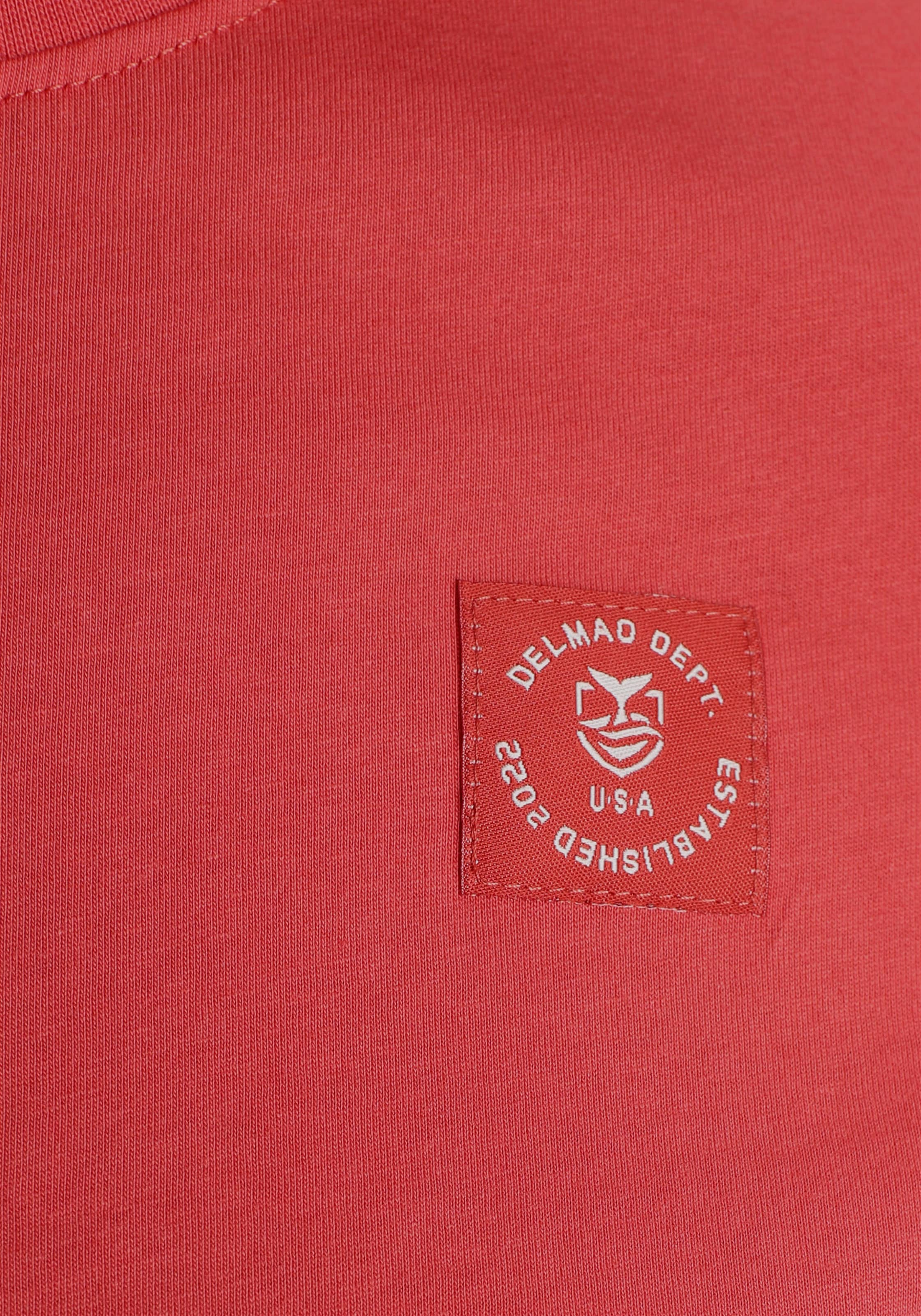 DELMAO Rundhalsshirt Kurzarm,  Regular Fit,  basic,  aus 100% Baumwolle