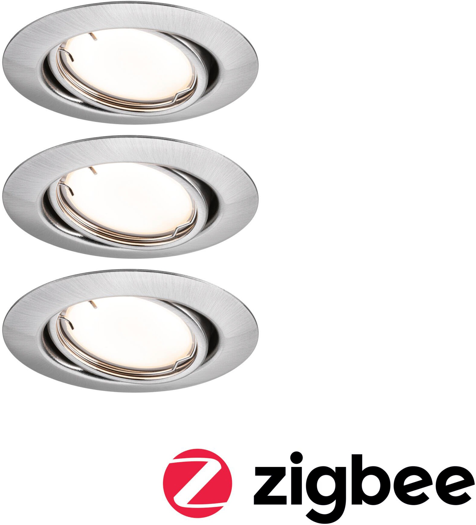Paulmann LED Einbauleuchte »Base 3x430lm 230V«, 3 flammig, Zigbee Basisset günstig online kaufen