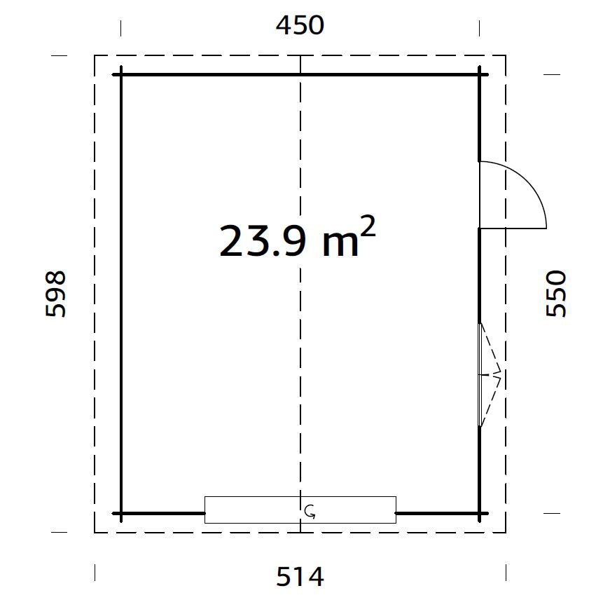 Palmako Garage »Roger«, BxTxH: 514x598x287 cm, mit Sektionaltor, grau