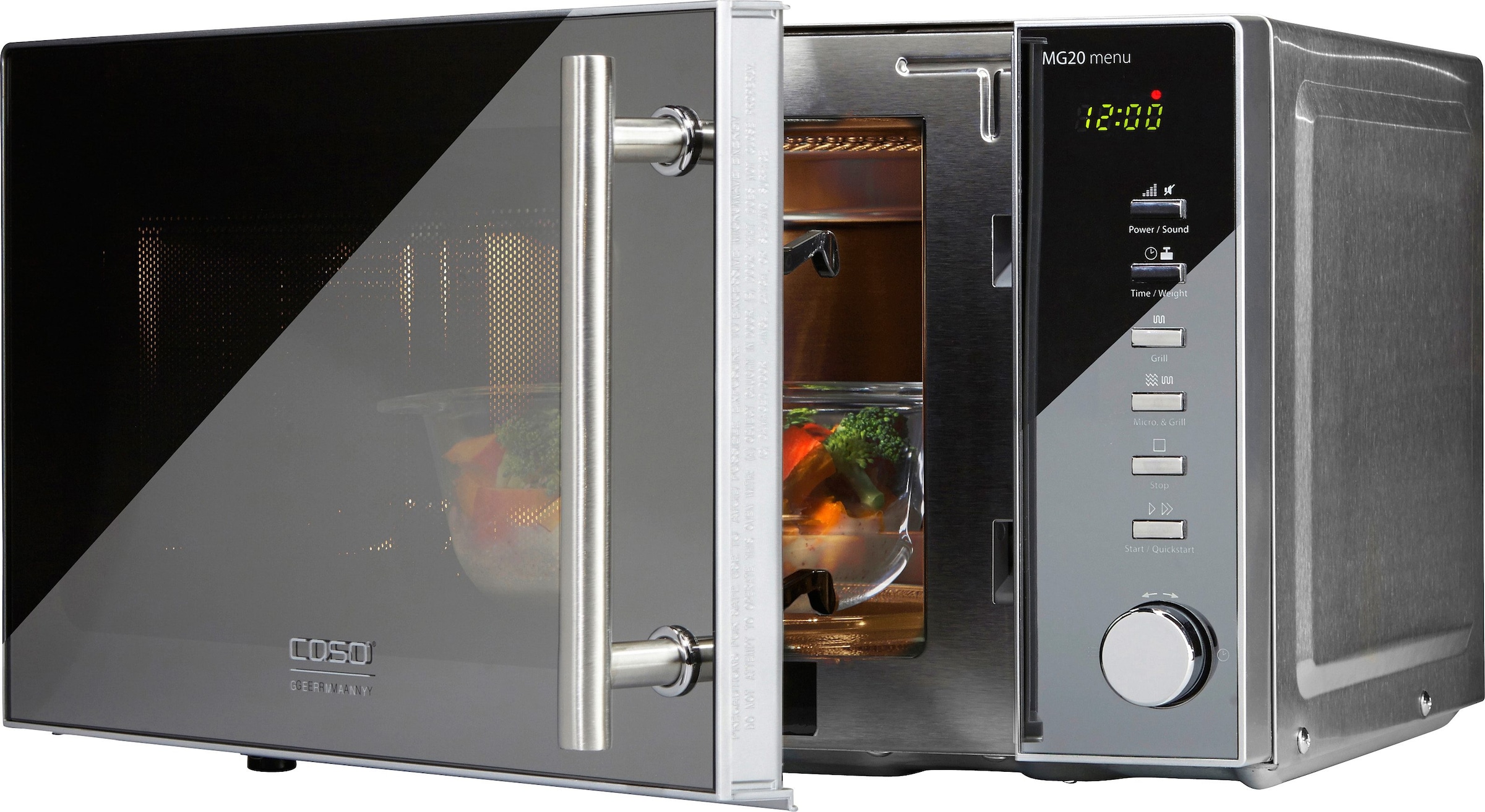 Caso Mikrowelle »MG 20« Grill 800 W silberfarben