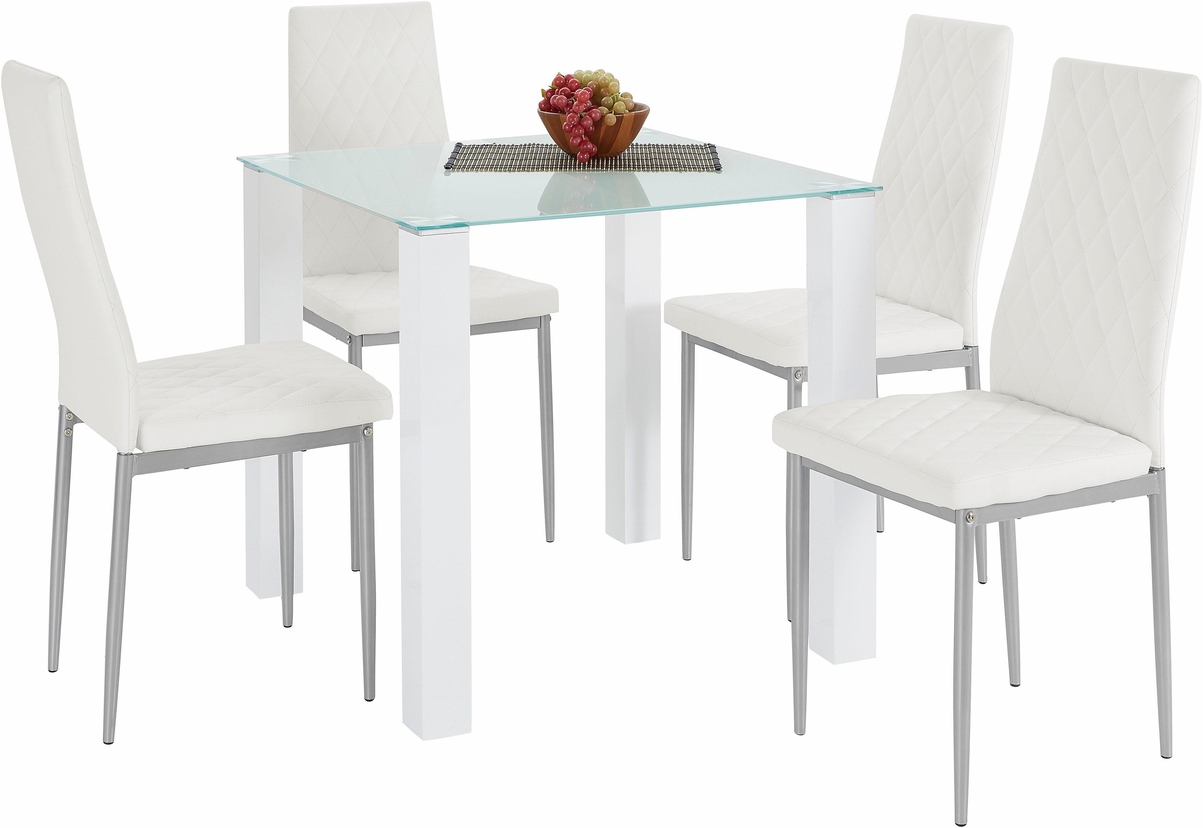 INOSIGN Essgruppe, (Set, 5 tlg.), mit Glastisch, Breite 80 cm günstig online kaufen