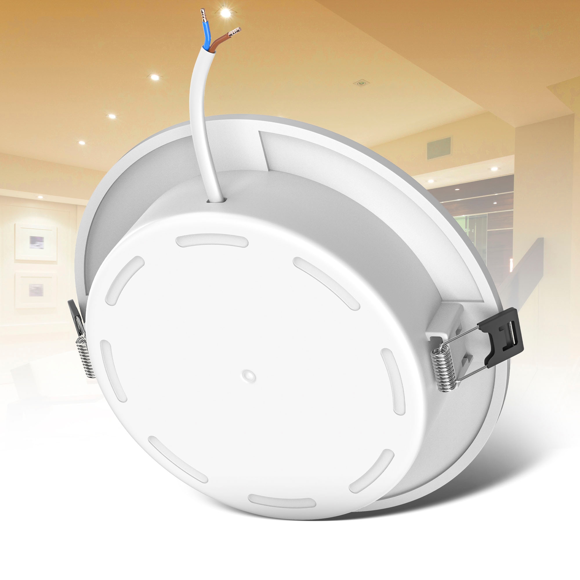 B.K.Licht LED Bad-Einbauleuchte, 6er-Set, Schutzart IP44,  Ø 11,7 cm, inkl. LED Leuchtmittel