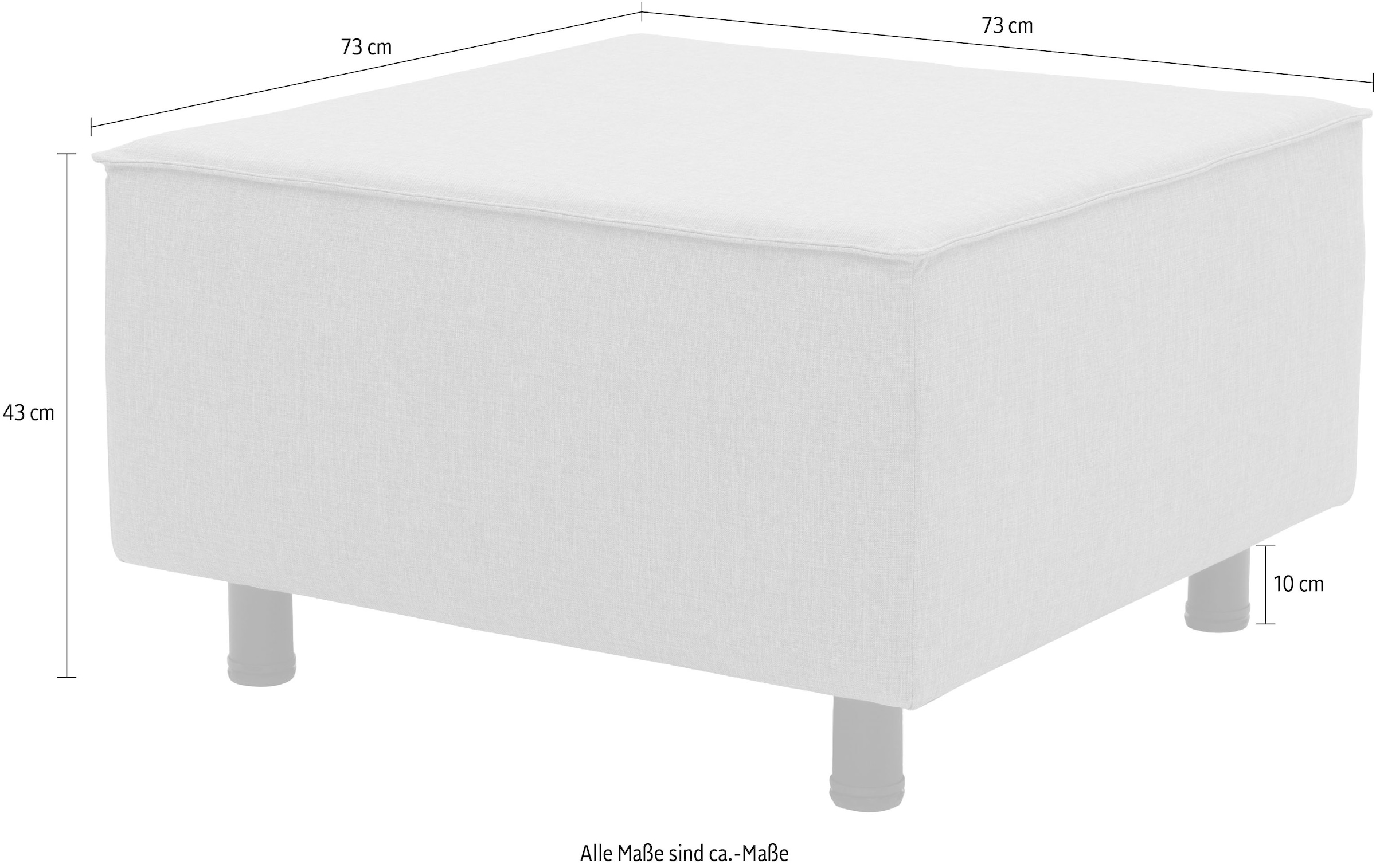 DOMO collection Polsterhocker »Sonna, individuell erweiterbar«, Polsterhocker für Terrasse, Garten und Balkon, speziell für Outdoor