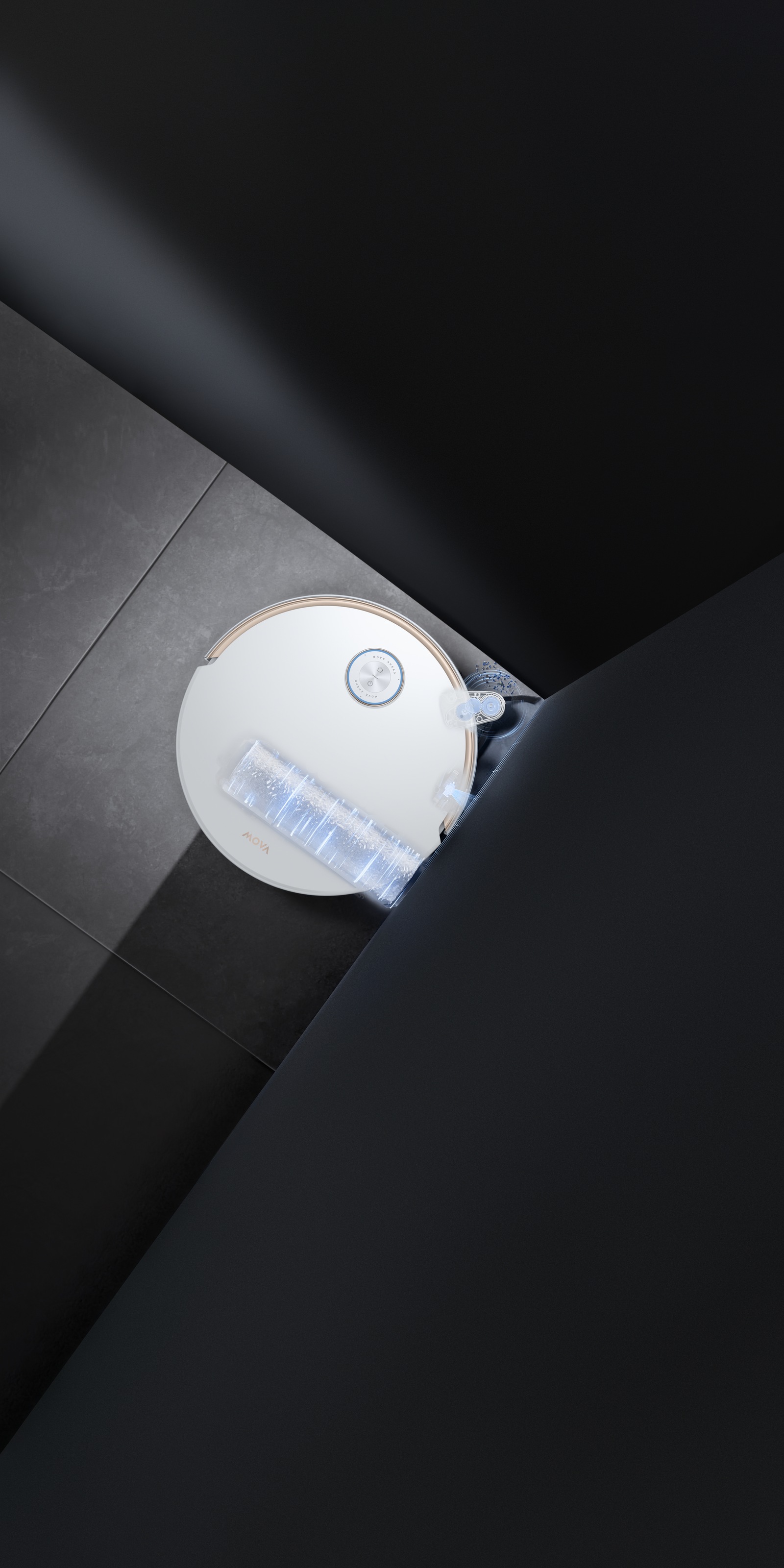 Mova Saugroboter »Z60 Ultra Roller Complete, App- & Sprachsteuerung,« Vollautomatische Basisstation, Anti-Verhedderungsbürste,