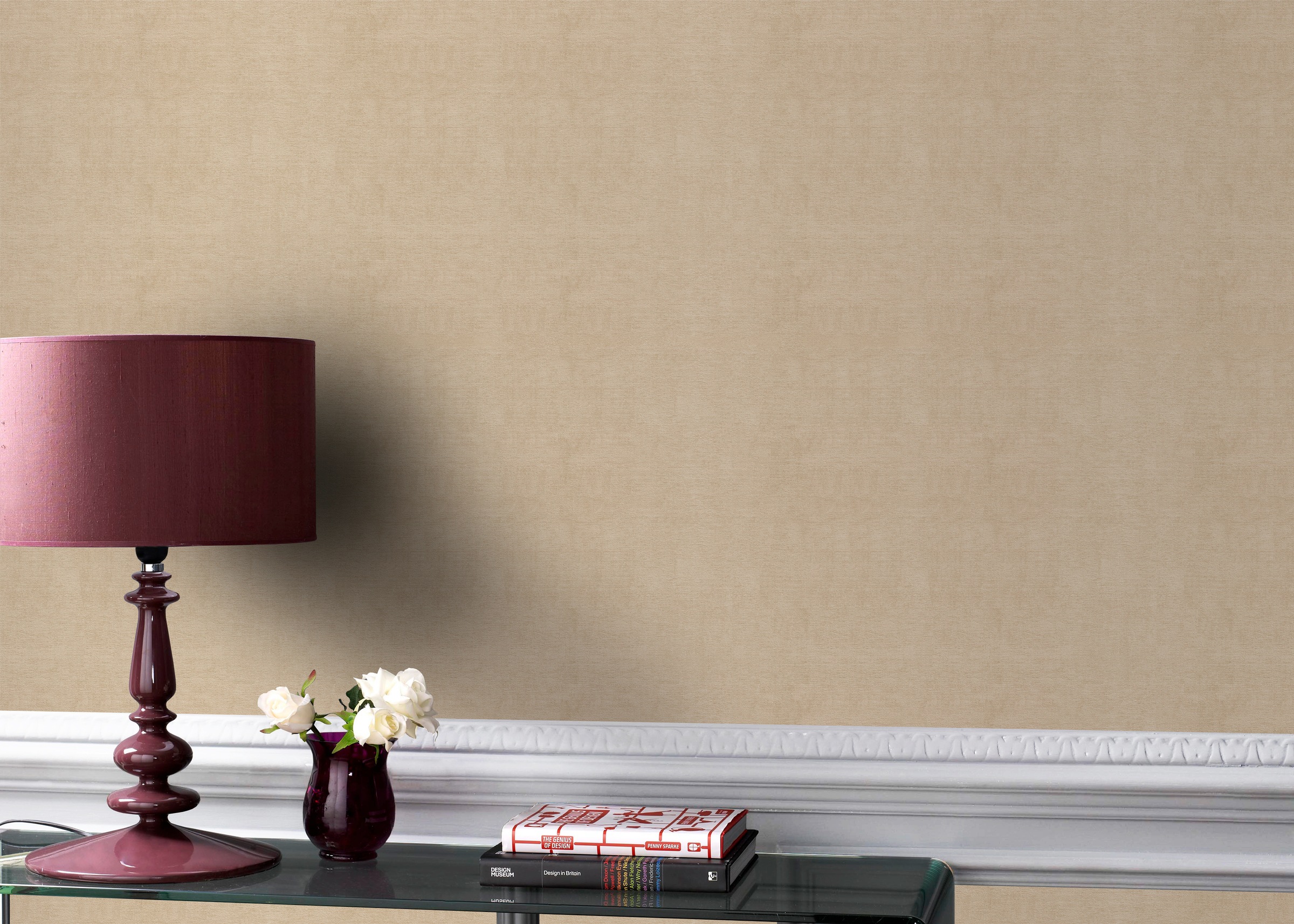 WOW Vliestapete »Linien Uni« Leinenoptik geprägt Taupe - 10m x 52cm günstig online kaufen