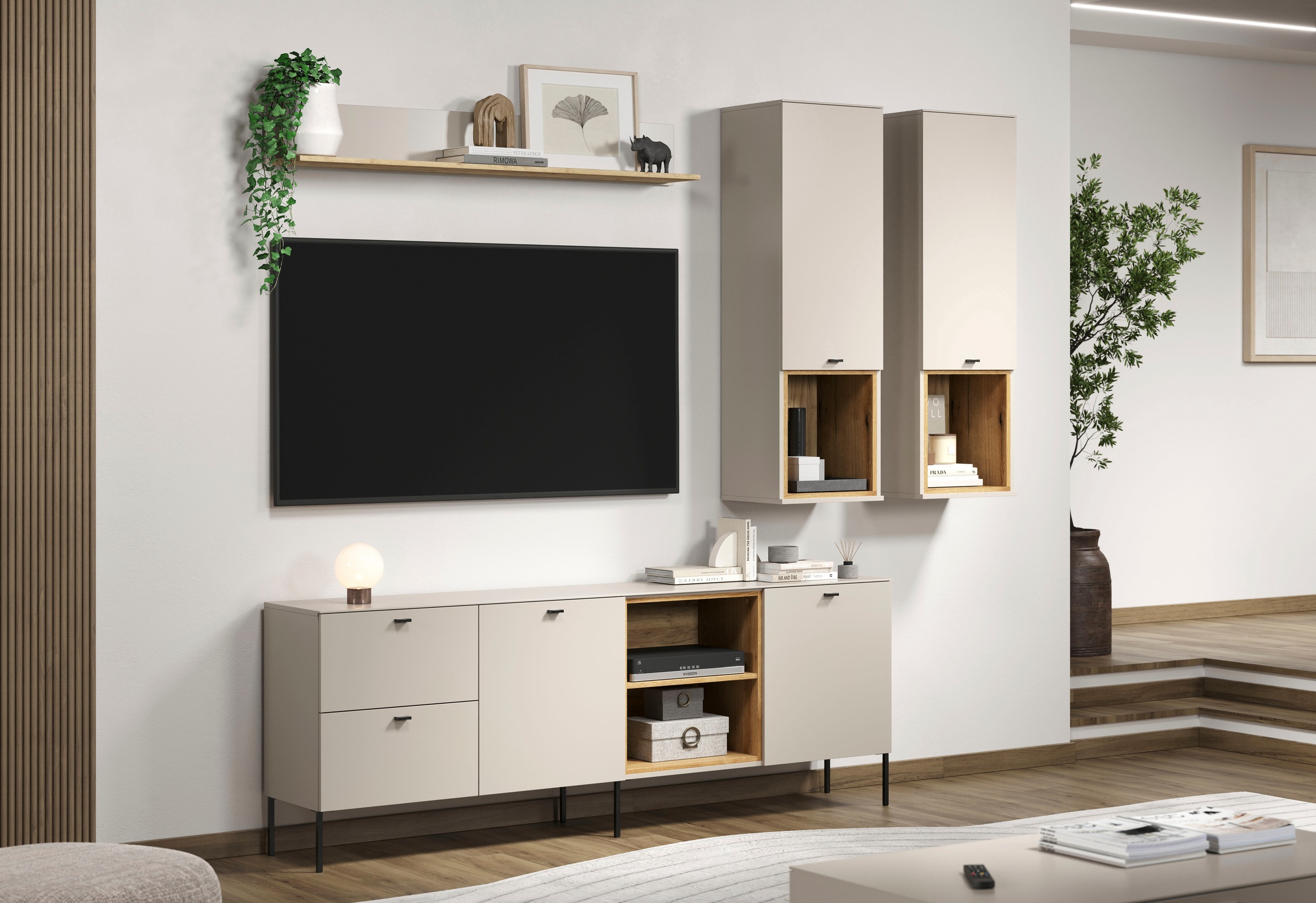 Places of Style Wandboard »San Pedro«, (1 St.), Wandregal, Bücherleiste mit den Maßen (B/T/H) 140/22/20 cm
