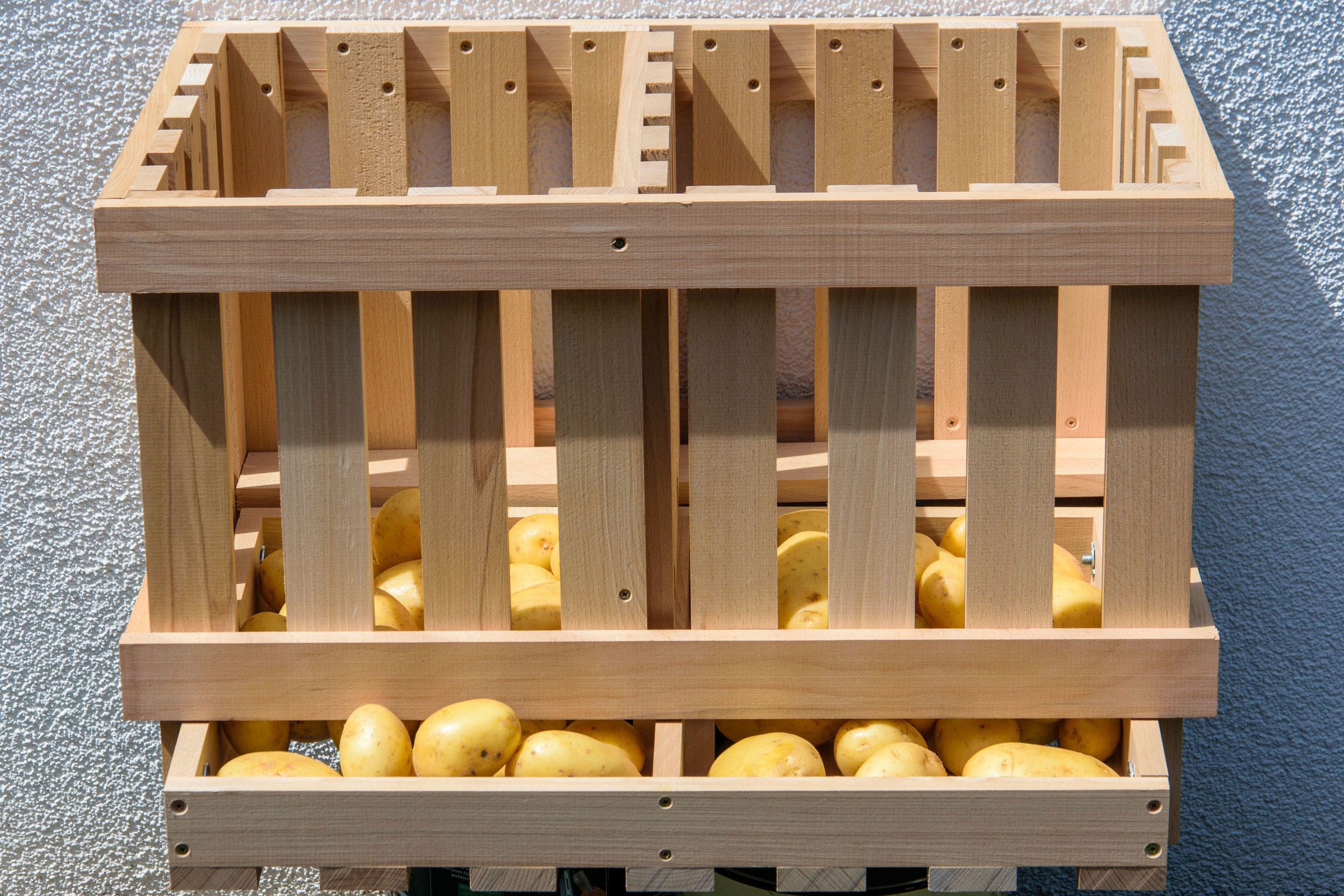 dobar Holzkiste Vorratsbehälter aus Holz mit 2 Abteilungen