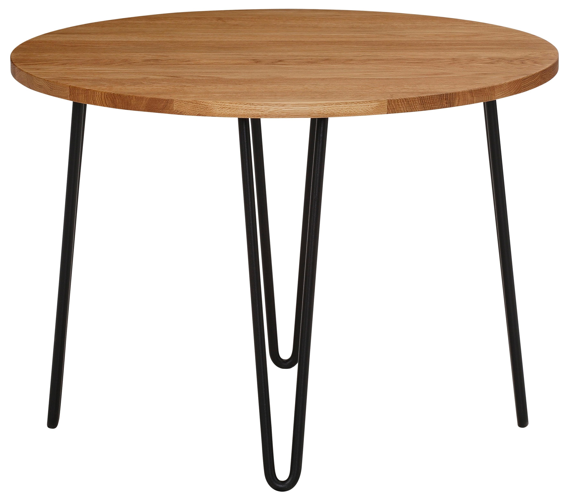 INOSIGN Couchtisch »Hairpin«, aus massiver Eiche, mit Metallbeinen, Breite günstig online kaufen