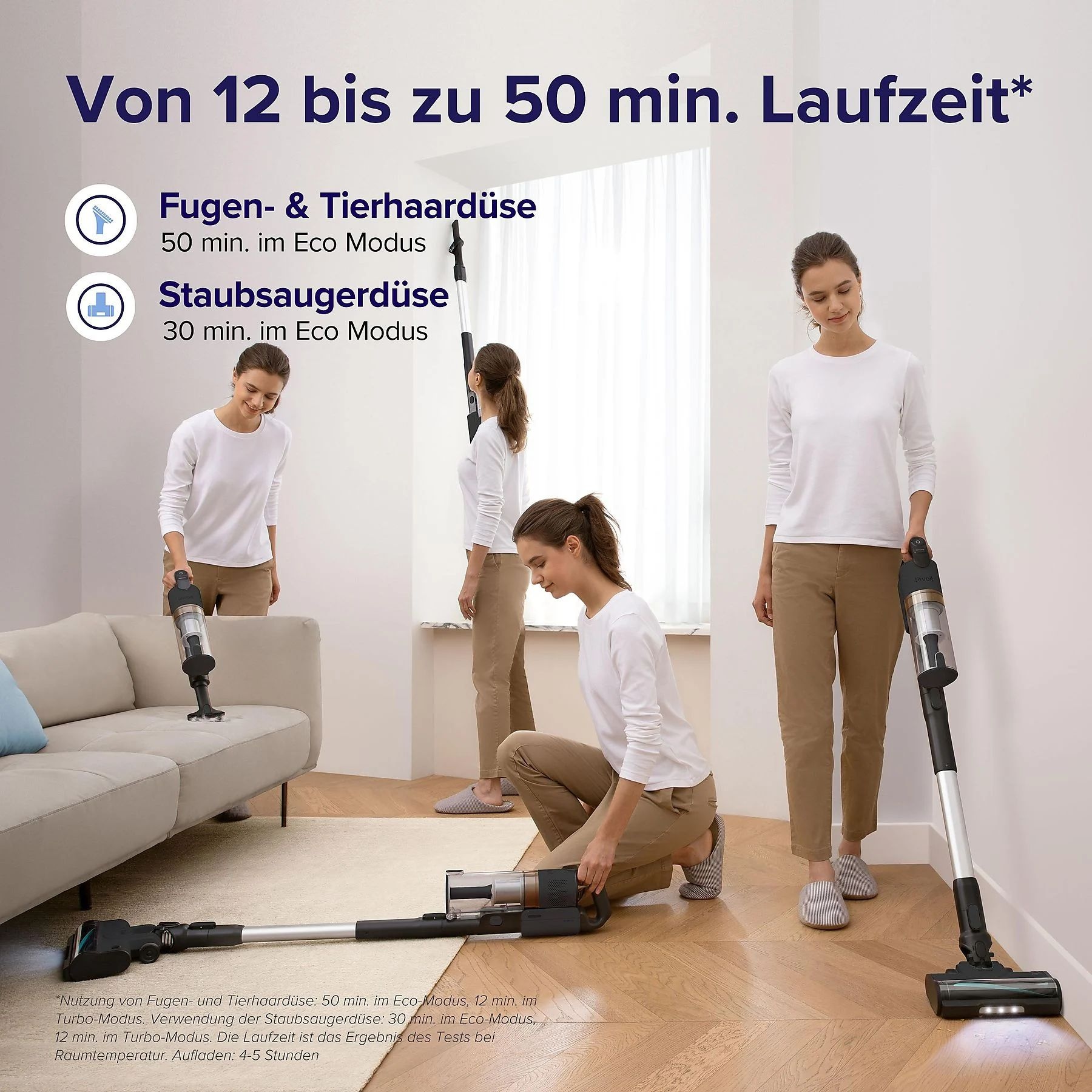 Levoit Akku-Bodenstaubsauger »LVAC-200« 99,9% Filtration, Anti-Tangle, bis zu 50 Minuten
