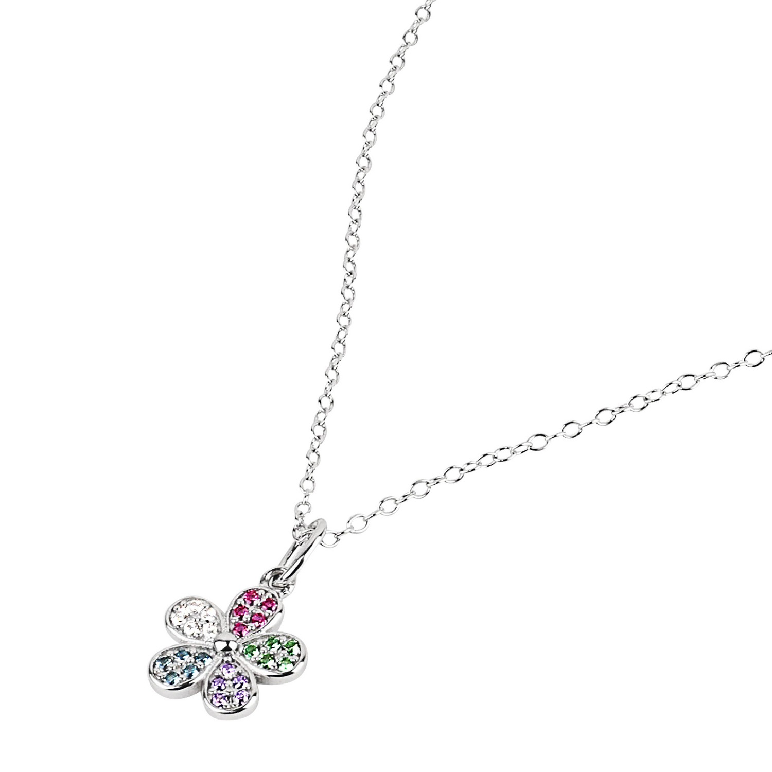 Prinzessin Lillifee Kette mit Anhänger »Blume-Motiv« mit Zirkonia (synth.)