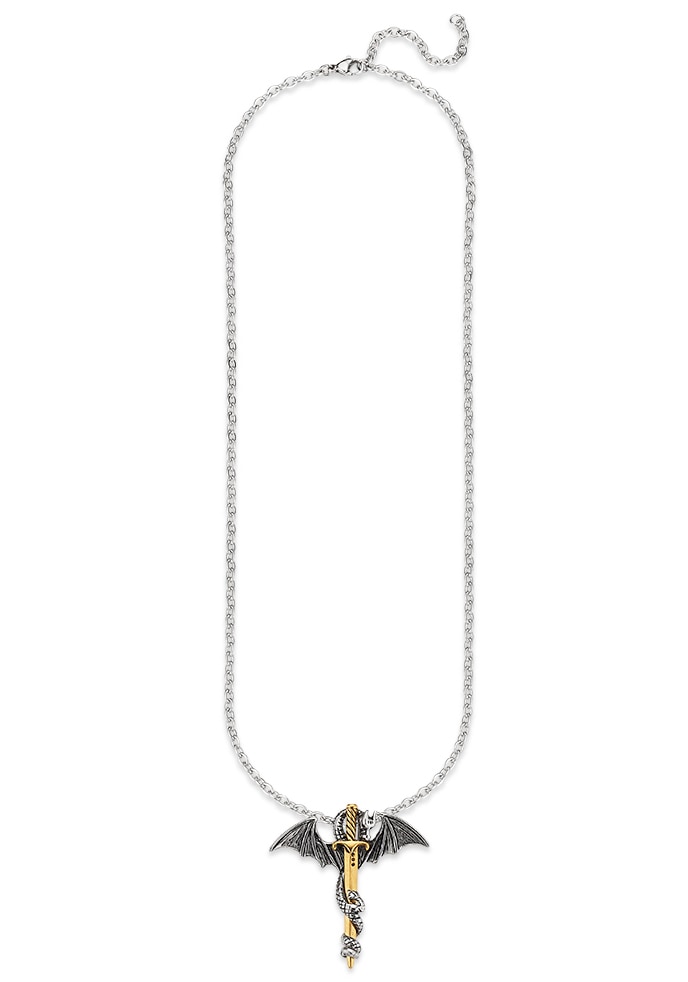 Bruno Banani Kette mit Anhänger »Schmuck Geschenk Halskette Drache Schwert Kreuz Ankerette«