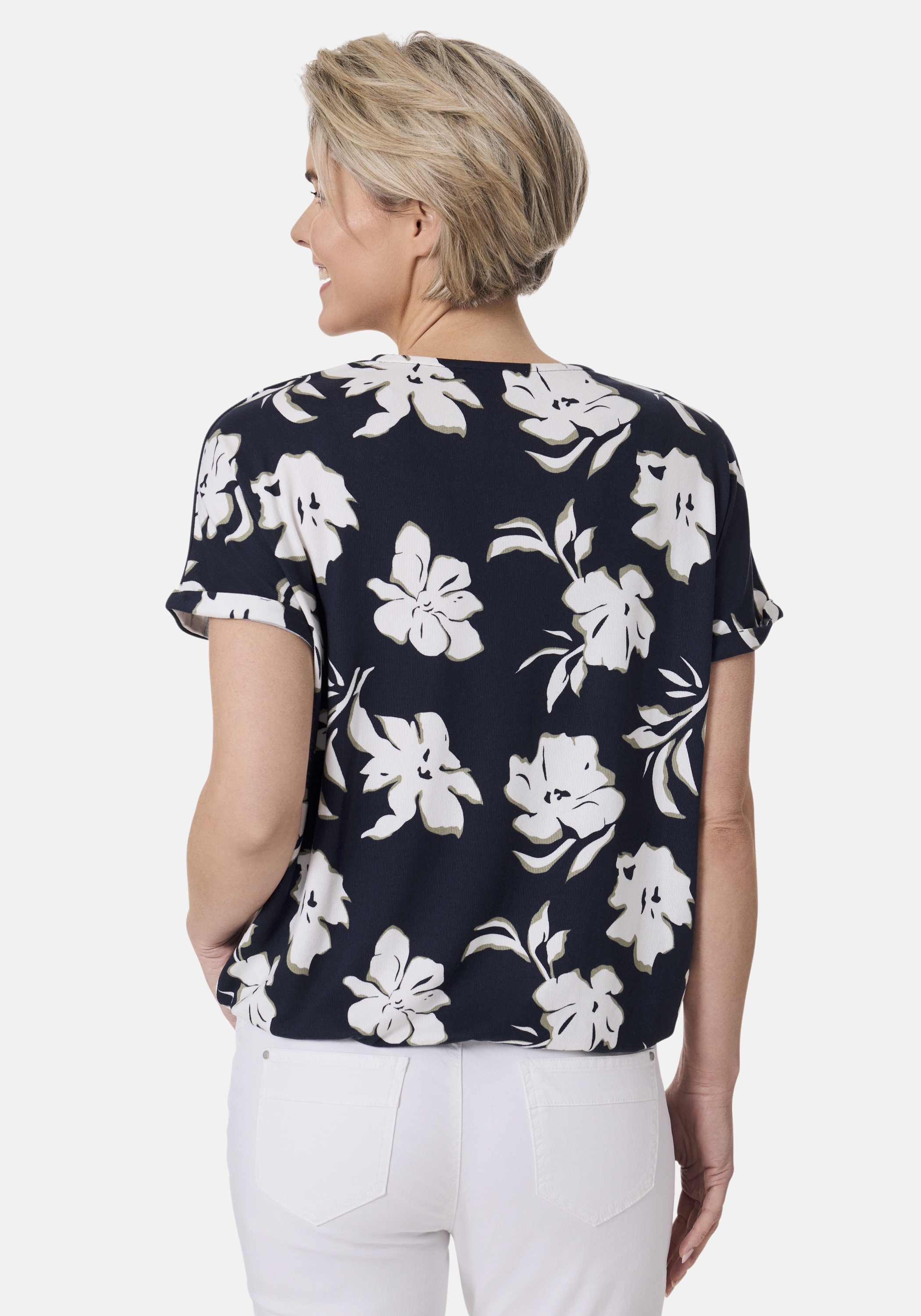 STOOKER WOMEN Kurzarmshirt »STCLEA Print T-Shirt« Regular Fit T-Shirt Spitzen- Shirt für Damen