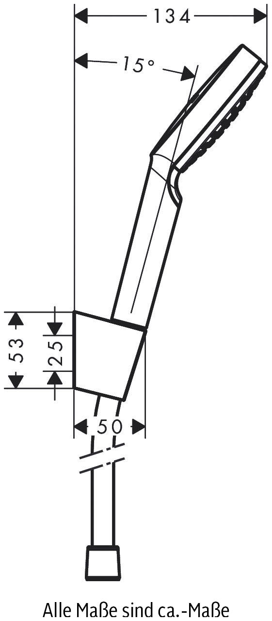 hansgrohe Duschbrause »Crometta«, (Brauseschlauch, Handbrause, Brausehalter), 10cm, 1 Strahlart mit Duschschlauch 160cm, Weiß/chrom