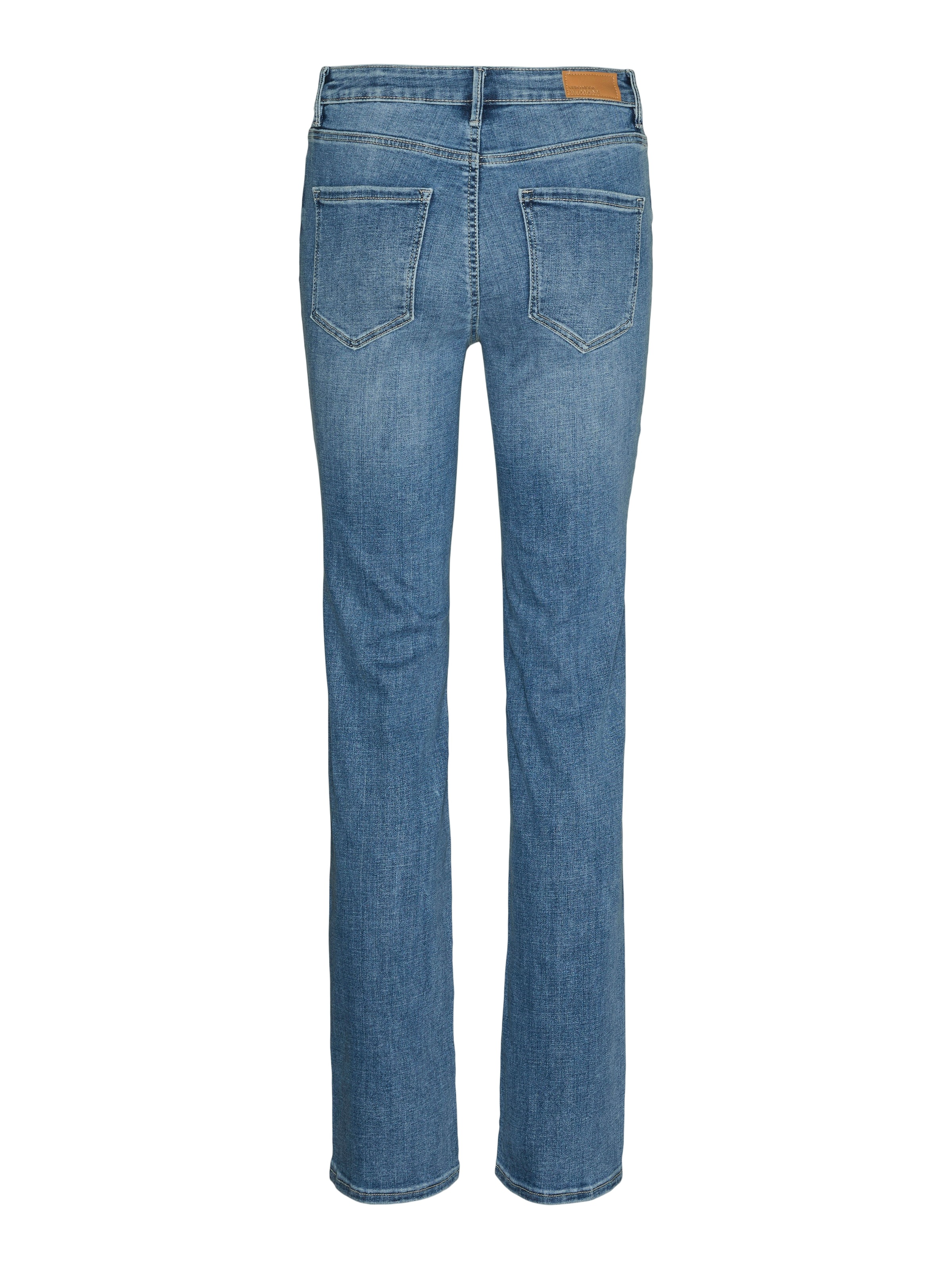 Vero Moda Straight-Jeans »VMFLASH MR STRAIGHT JEANS LI347 GA NOOS« Baumwollmischung mit Stretch, regular waist, straight fit