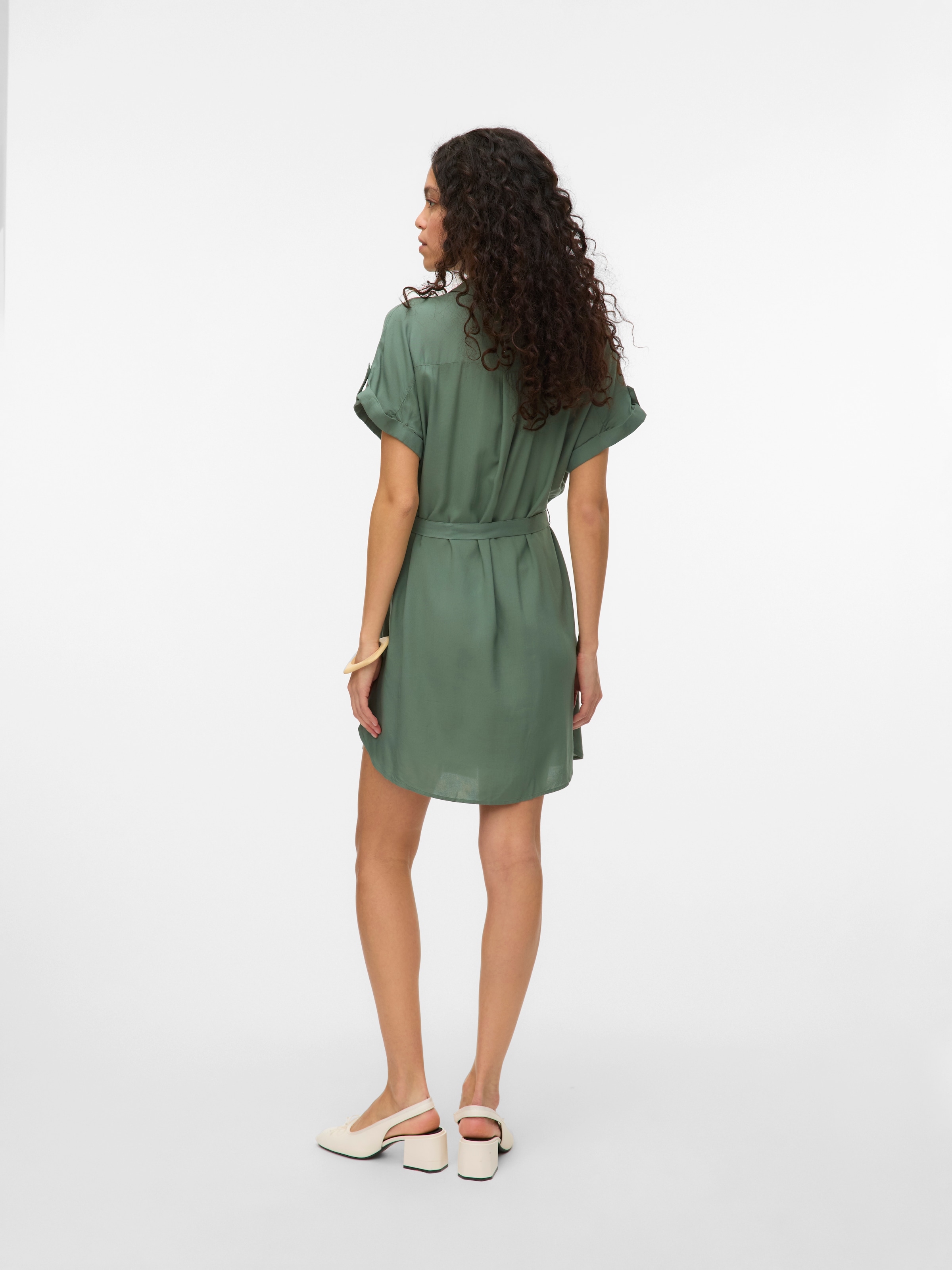 Vero Moda Midikleid »VMBUMPY SS SHORT SHIRT DRESS WVN GA NOOS«, Sommerkleid